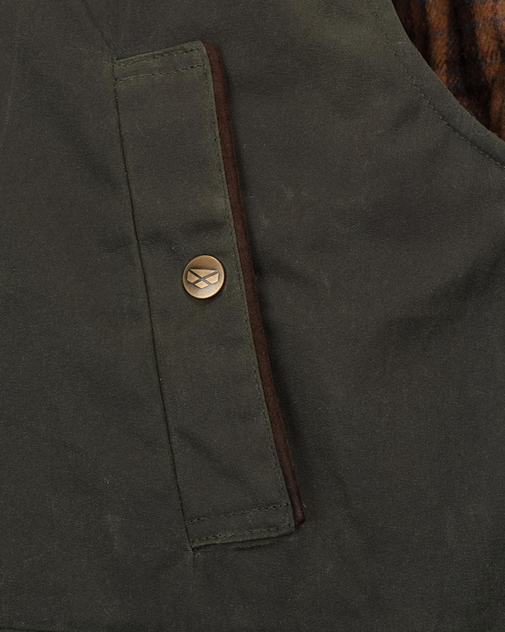 Hoggs of Fife Mens Maxton Padded Waxed Waistcoat - Image 3