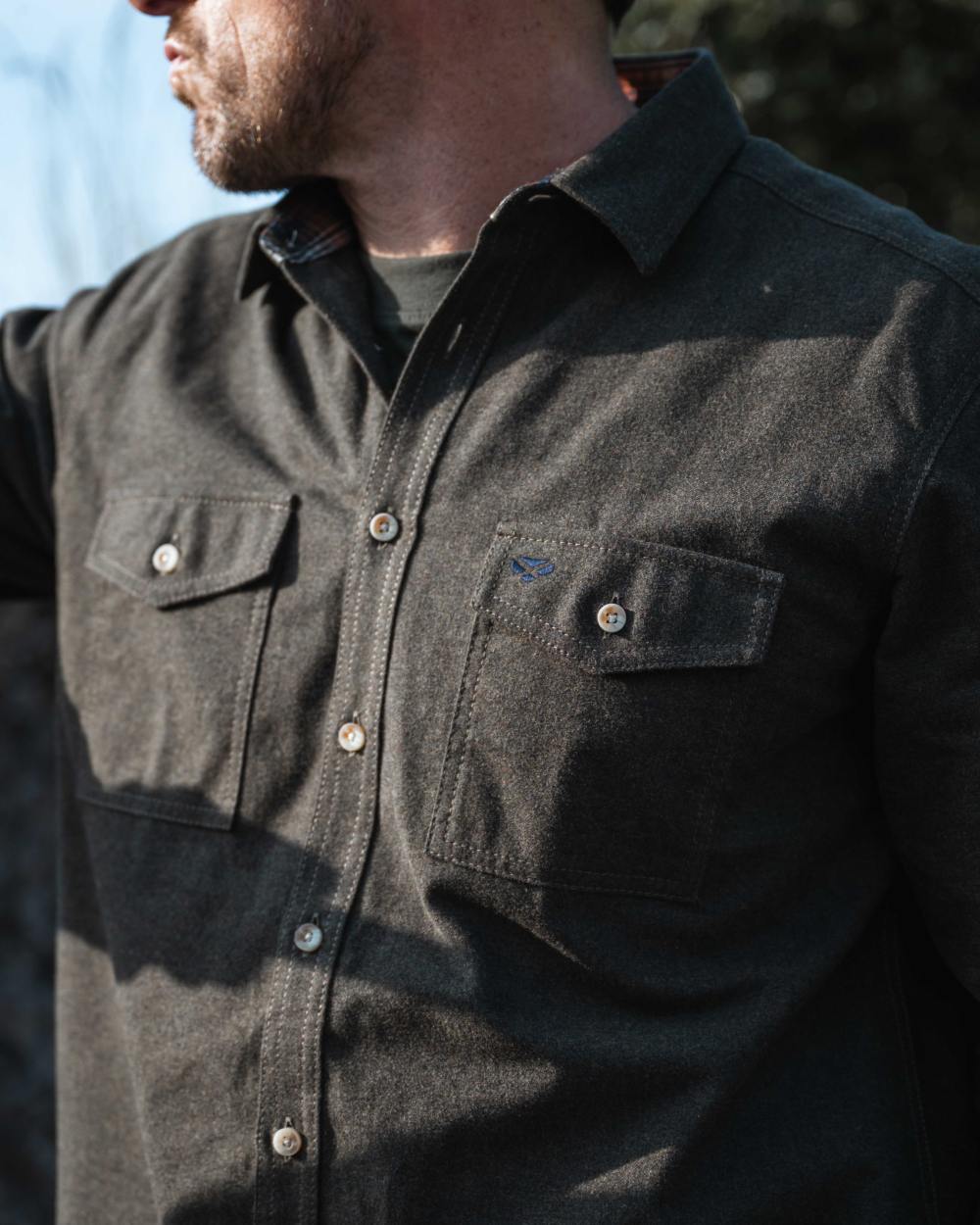 Hoggs of Fife Mens Moy Moleskin Shirt - Image 3