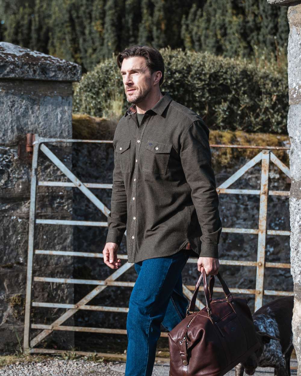 Hoggs of Fife Mens Moy Moleskin Shirt - Image 8