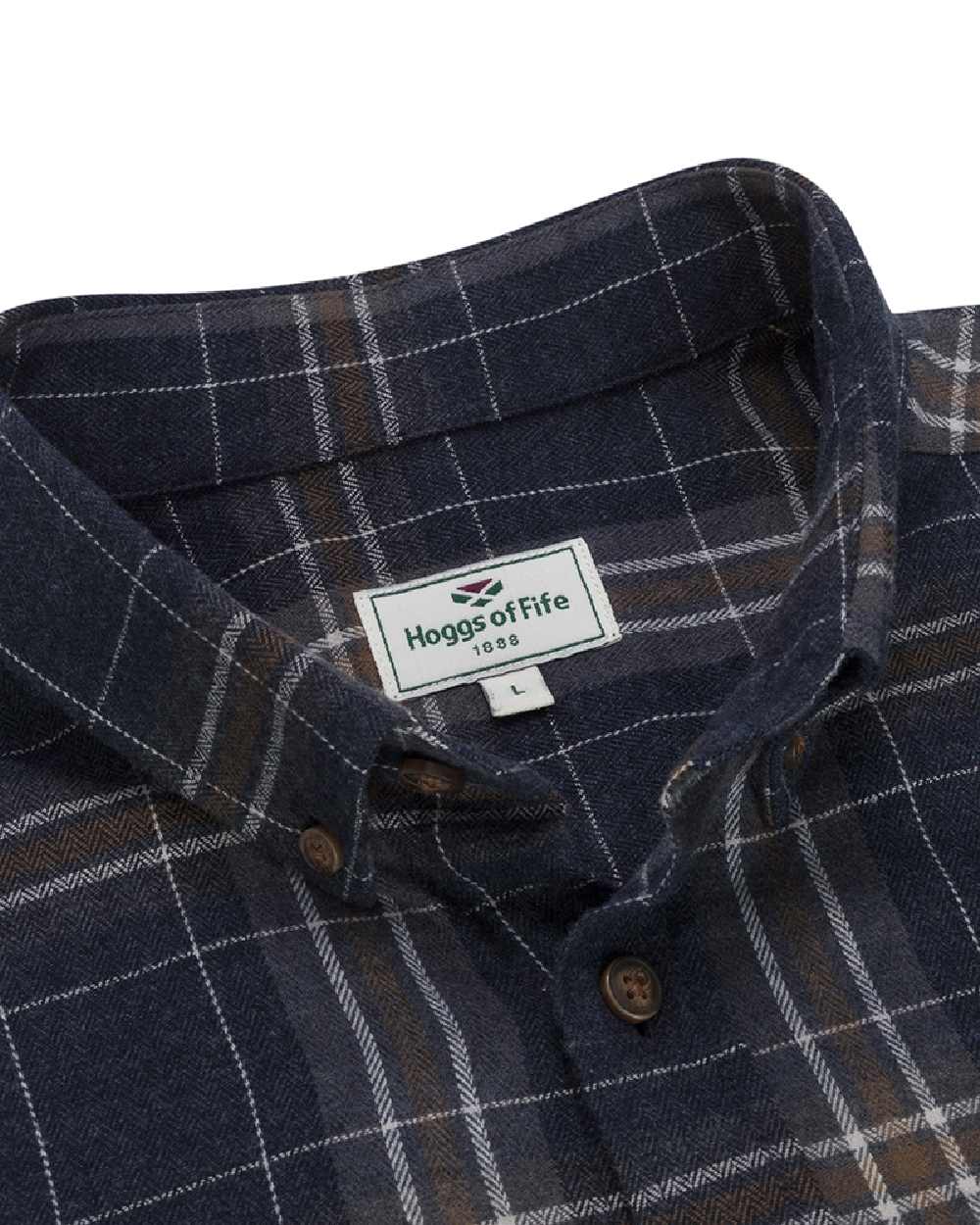 Hoggs of Fife Pitlessie Button Down Flannel Shirt - Image 5