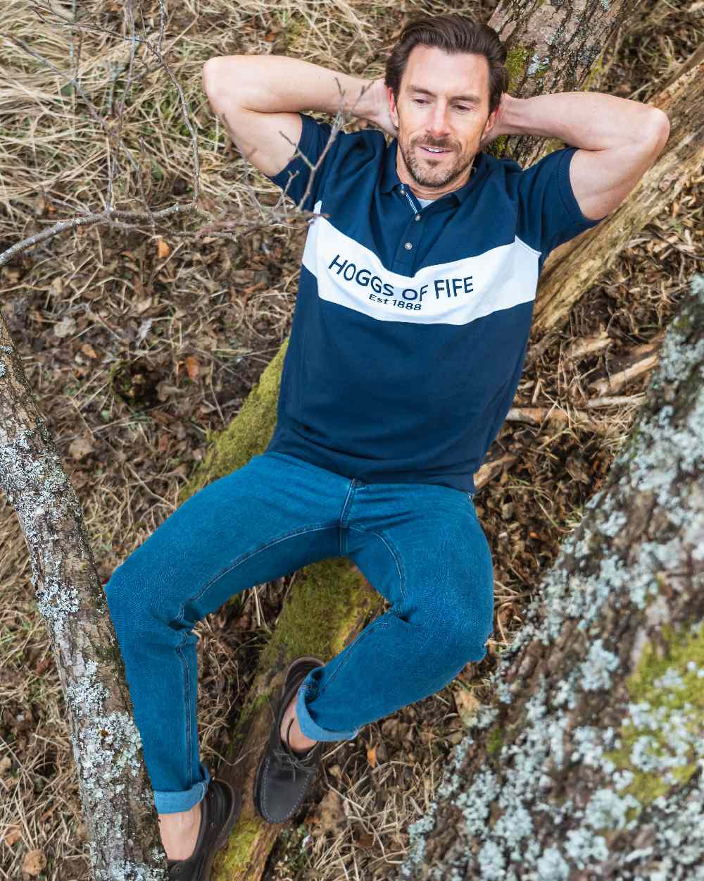 Hoggs of Fife Stewart Block Pique Polo Shirt - Image 2