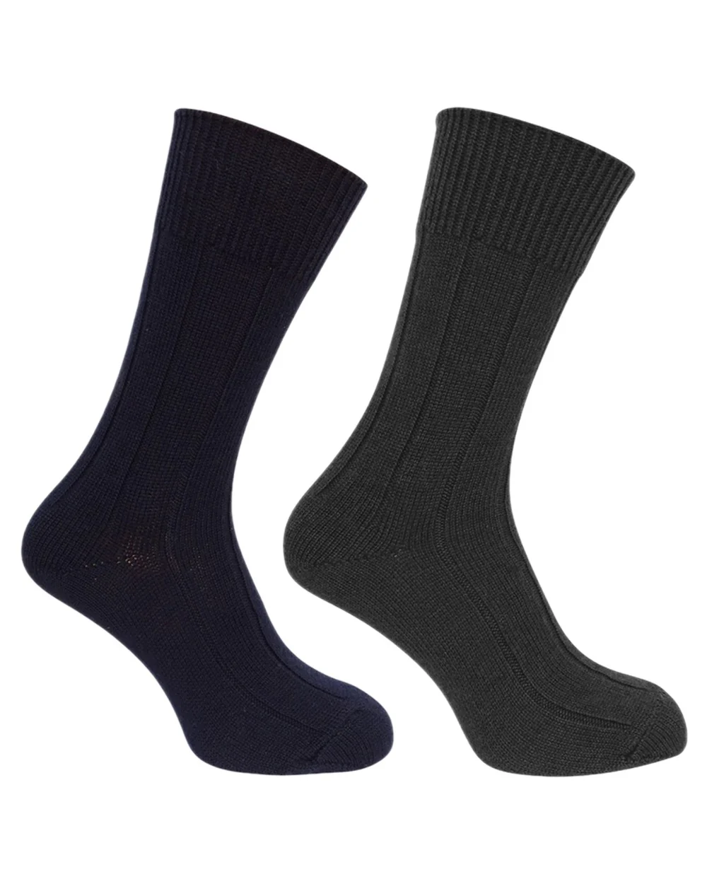 Hoggs of Fife Merino Brogue Country Socks Twin Pack - Image 2