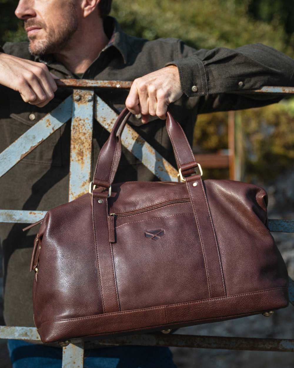 Hoggs of Fife Monarch Leather Carryon Holdall - Image 2