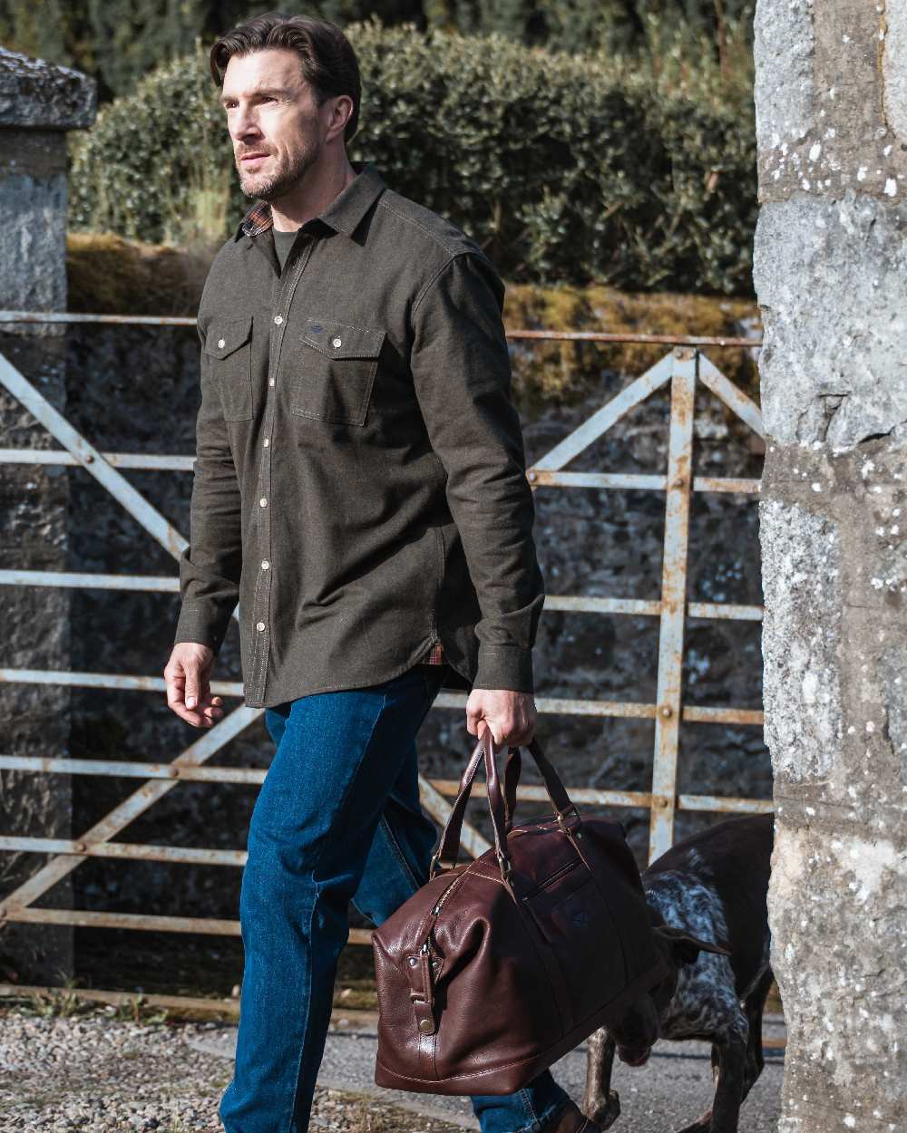 Hoggs of Fife Monarch Leather Carryon Holdall - Image 3
