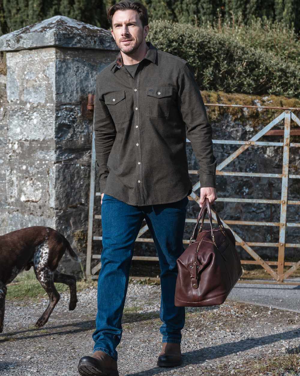 Hoggs of Fife Monarch Leather Carryon Holdall - Image 5