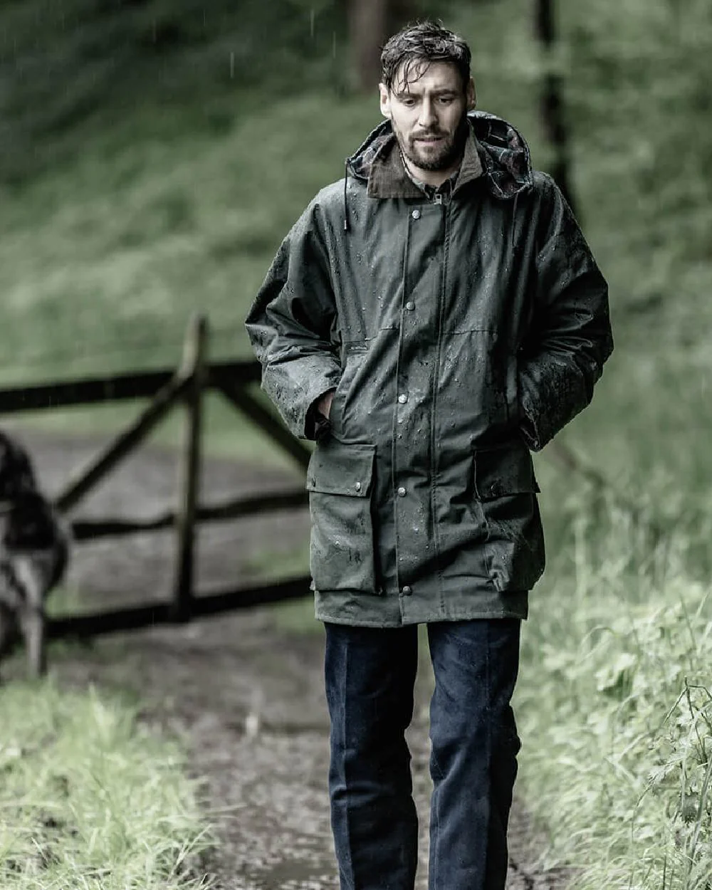 Hoggs of Fife Padded Waxed Jacket - Image 5