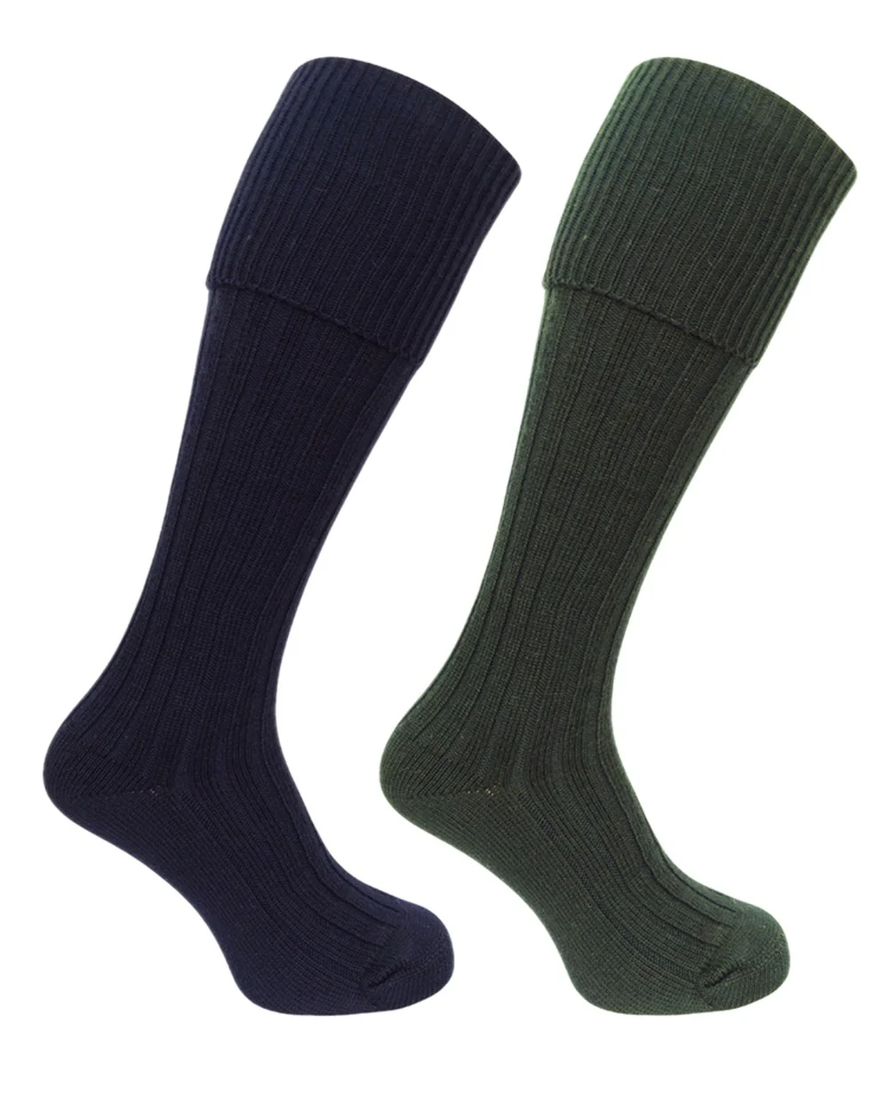 Hoggs of Fife Plain Turnover Top Stockings Twin Pack - Image 2