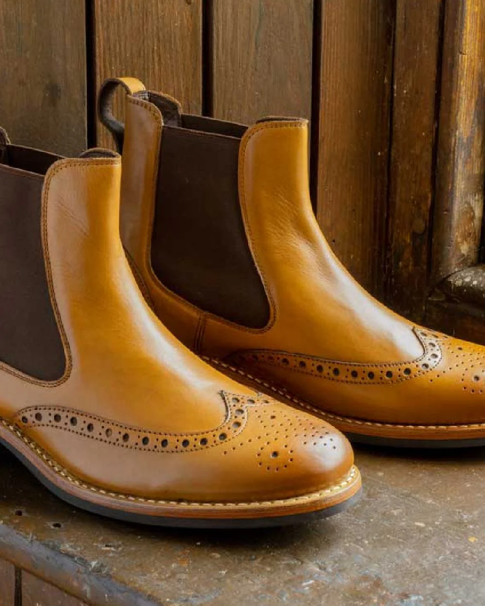 Hoggs of Fife Stanley Semi-Brogue Dealer Boots - Image 2