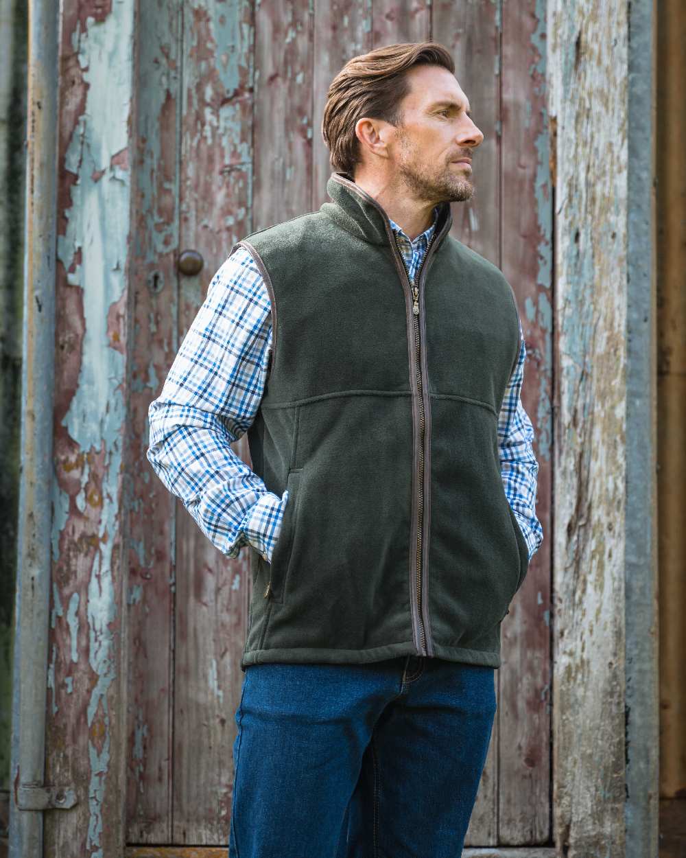 Hoggs of Fife Stenton Technical Fleece Gilet - Image 2