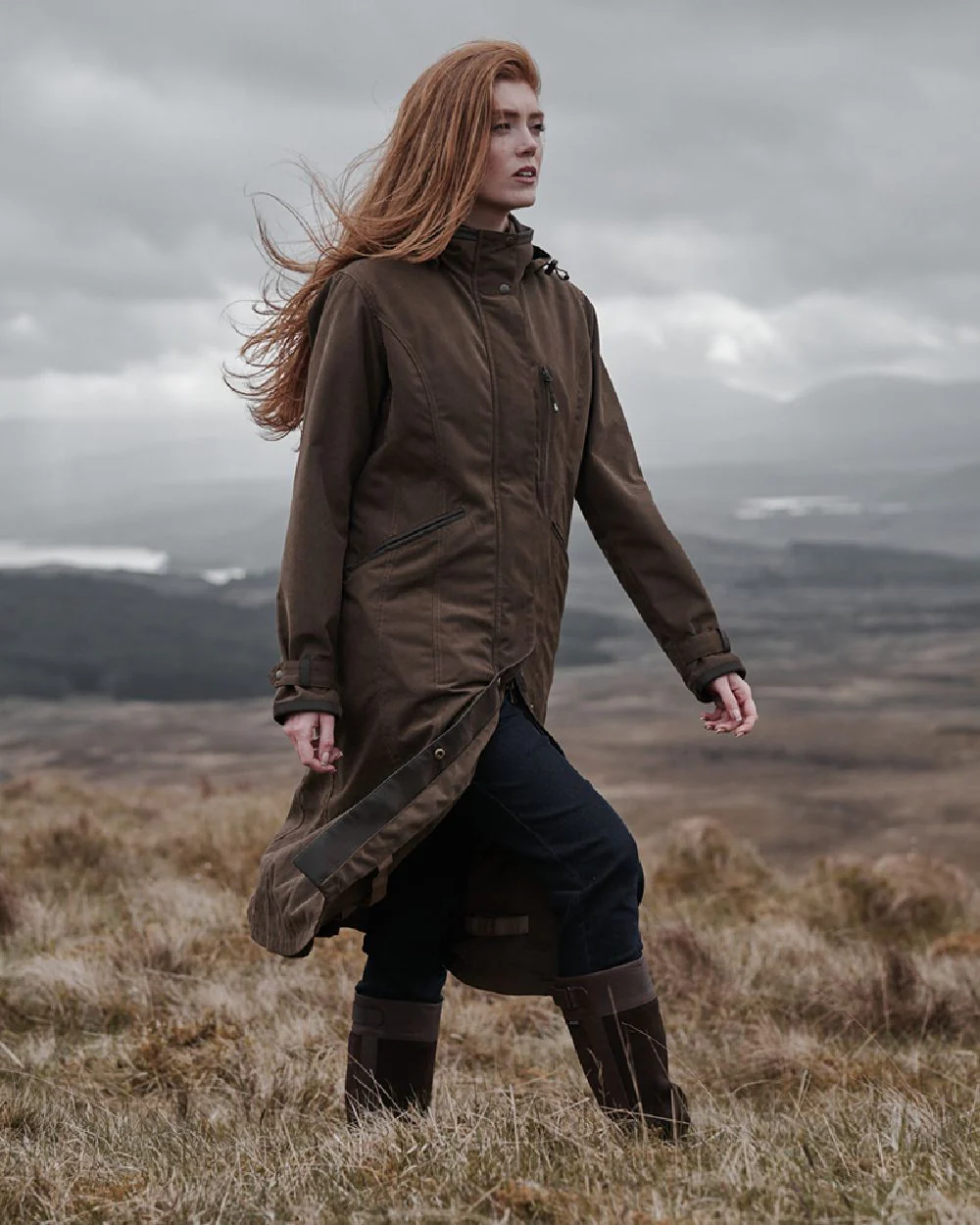 Hoggs of Fife Struther Ladies Long Riding Coat - Image 12