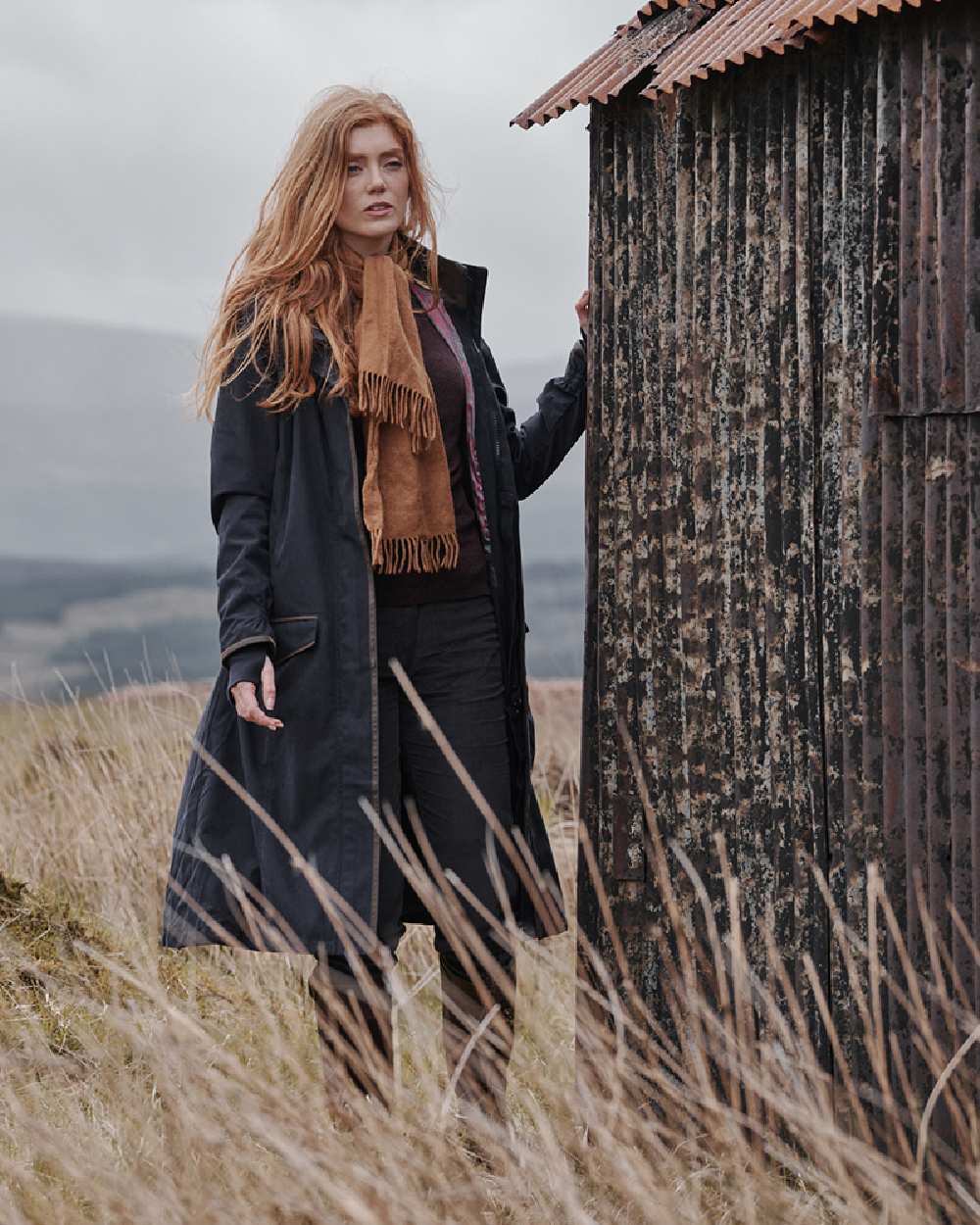 Hoggs of Fife Struther Ladies Long Riding Coat - Image 3
