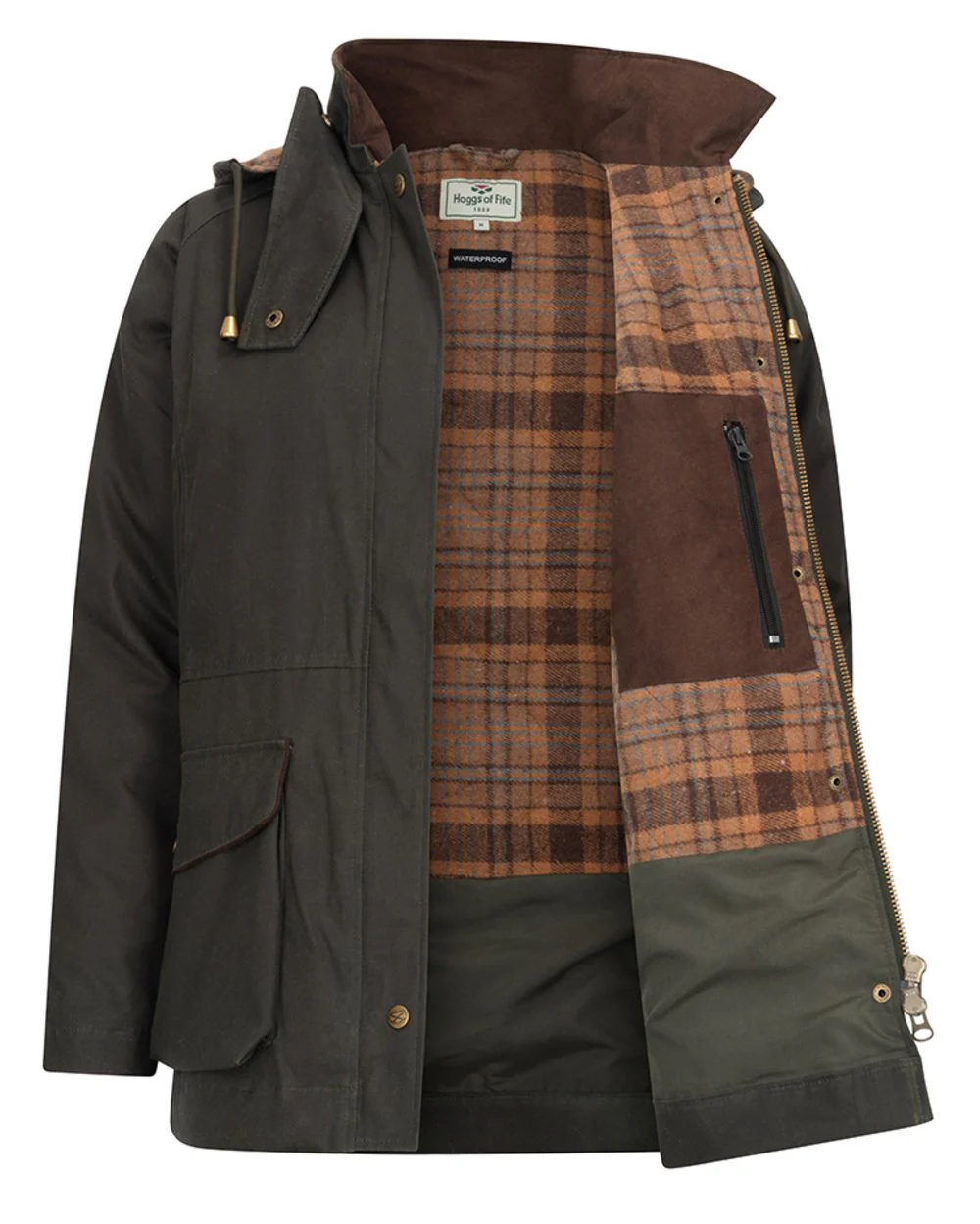 Hoggs of Fife Womens Kelso Waterproof Waxed Jacket - Image 7