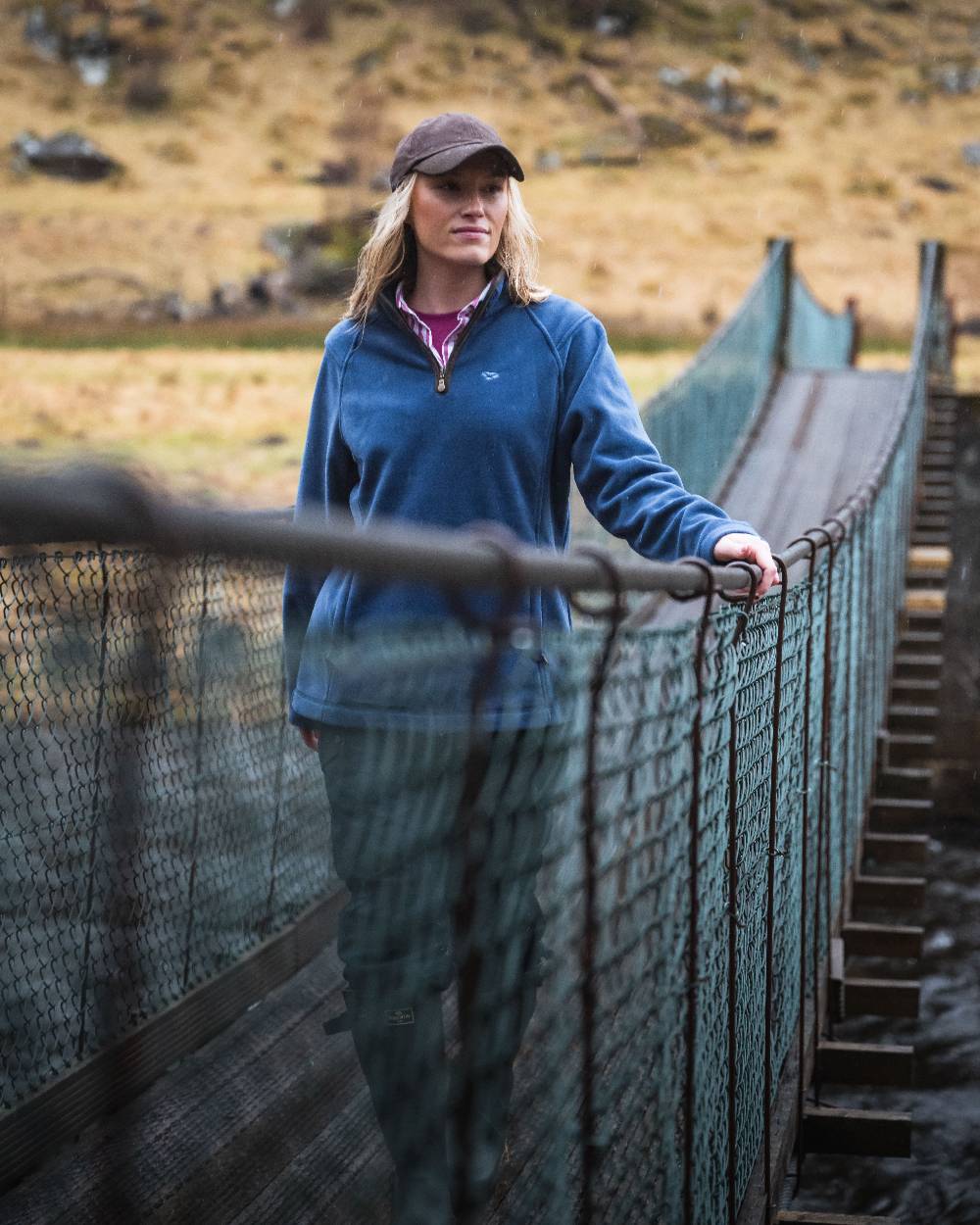 Hoggs of Fife Womens Stenton Quarter Zip Fleece - Image 5