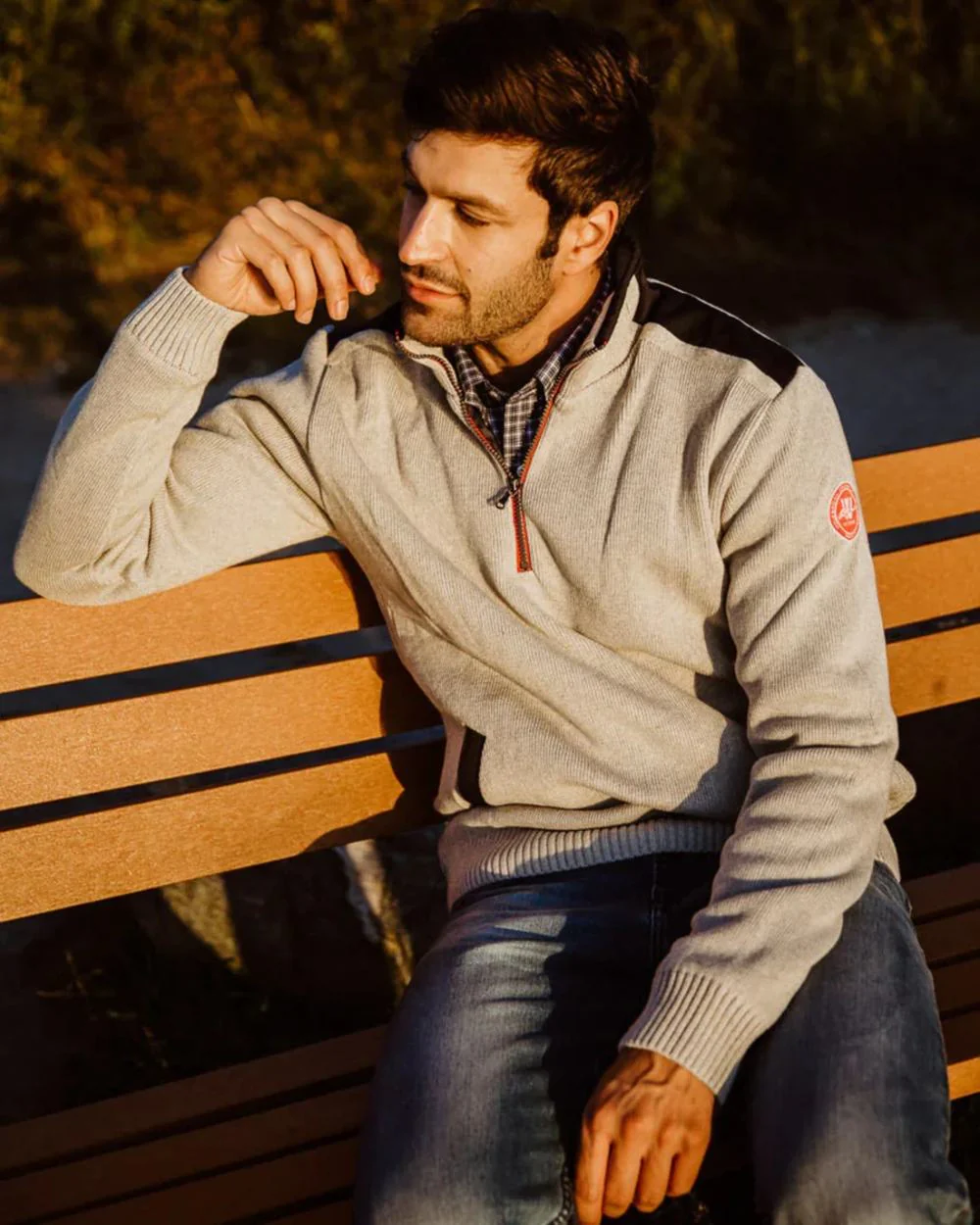 Holebrook Mens Peter Quarter Zip Windproof Sweater - Image 3