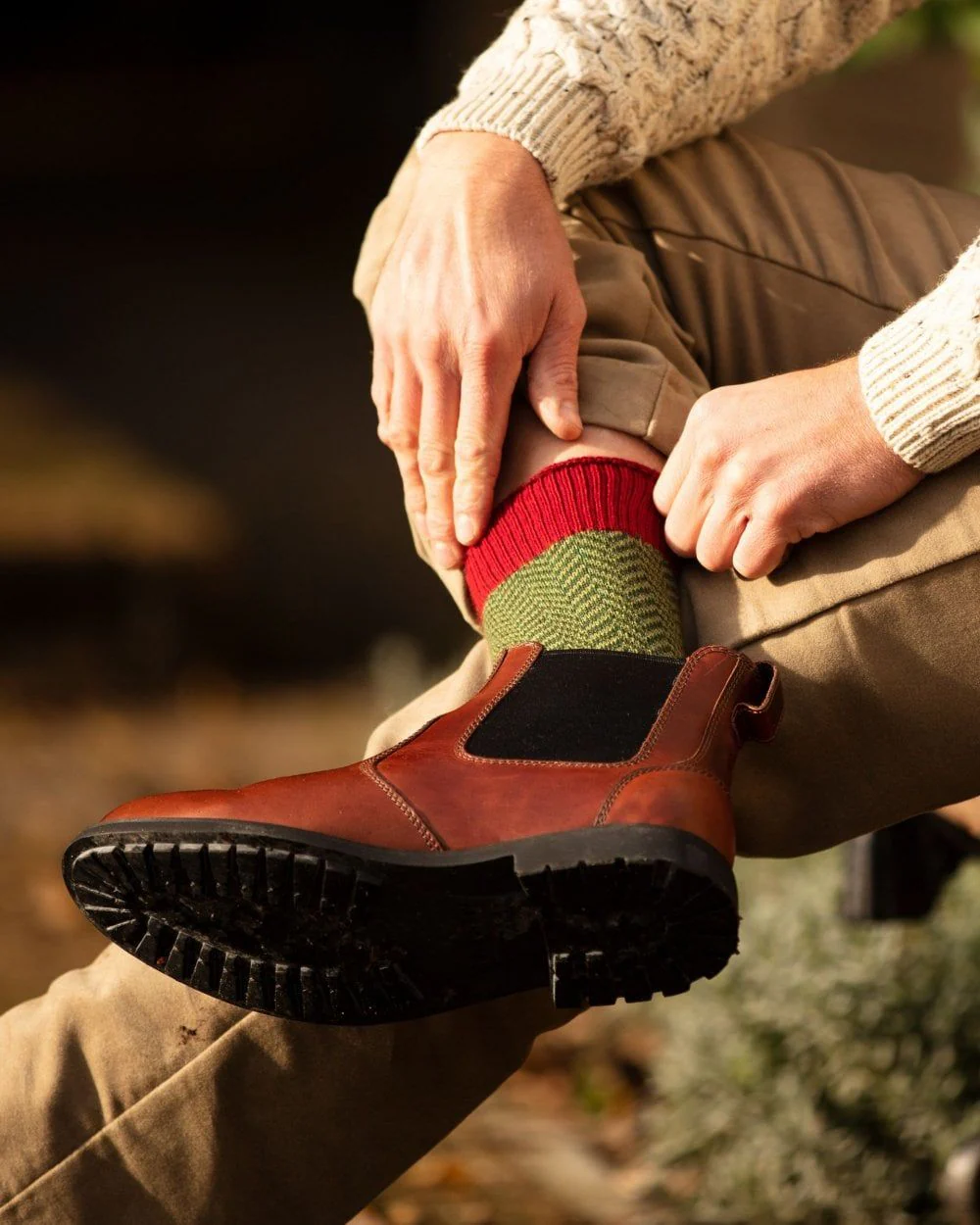 House of Cheviot Herringbone Short Socks - Image 2