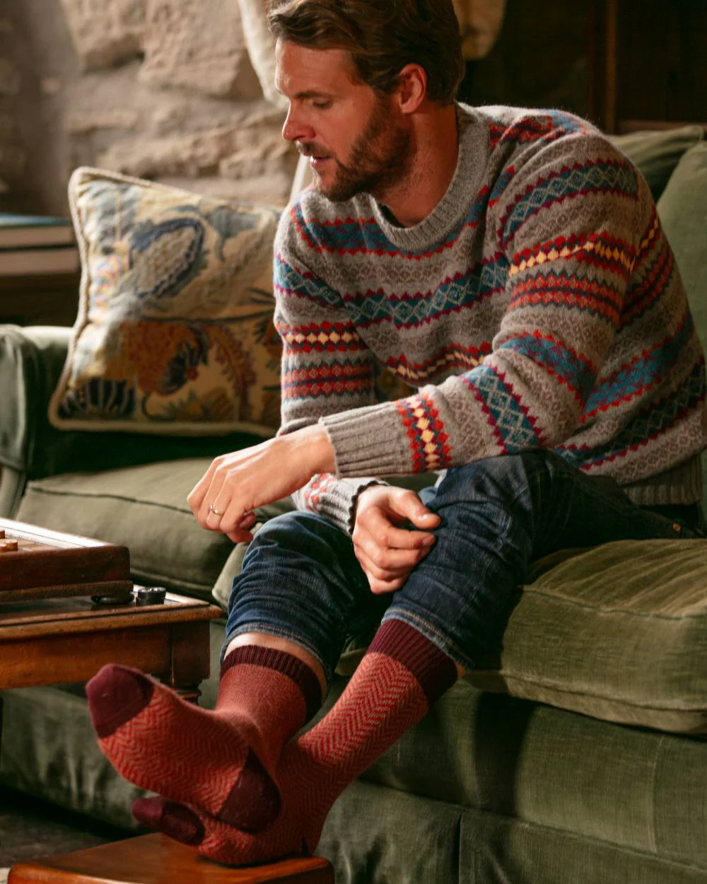House of Cheviot Herringbone Short Socks - Image 8