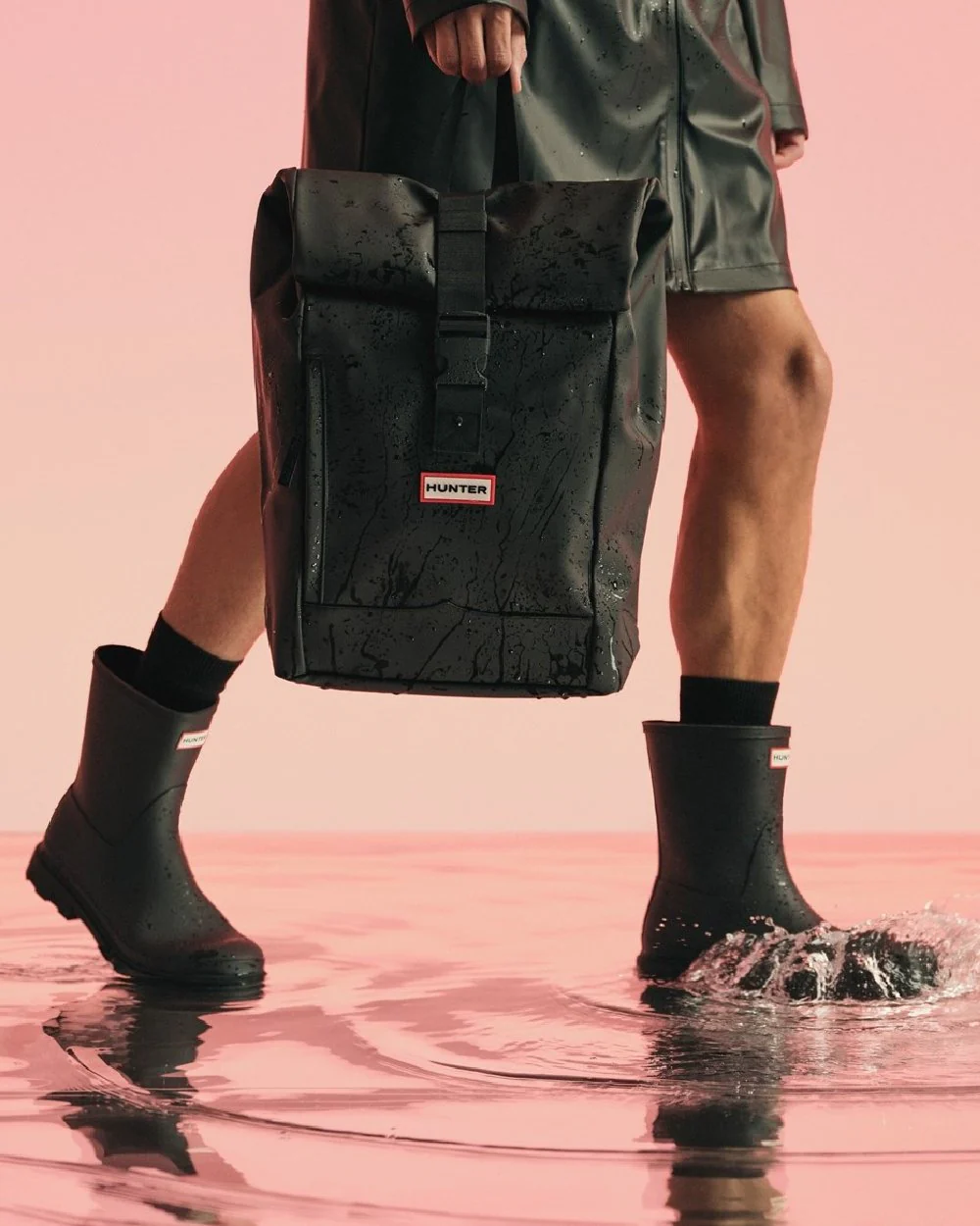 Hunter Mens Downpour Short Wellingtons - Image 2