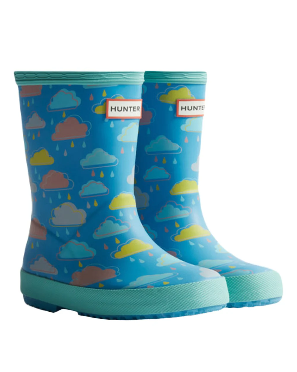 Hunter Original Kids First Rain Cloud Print Wellingtons - Image 2