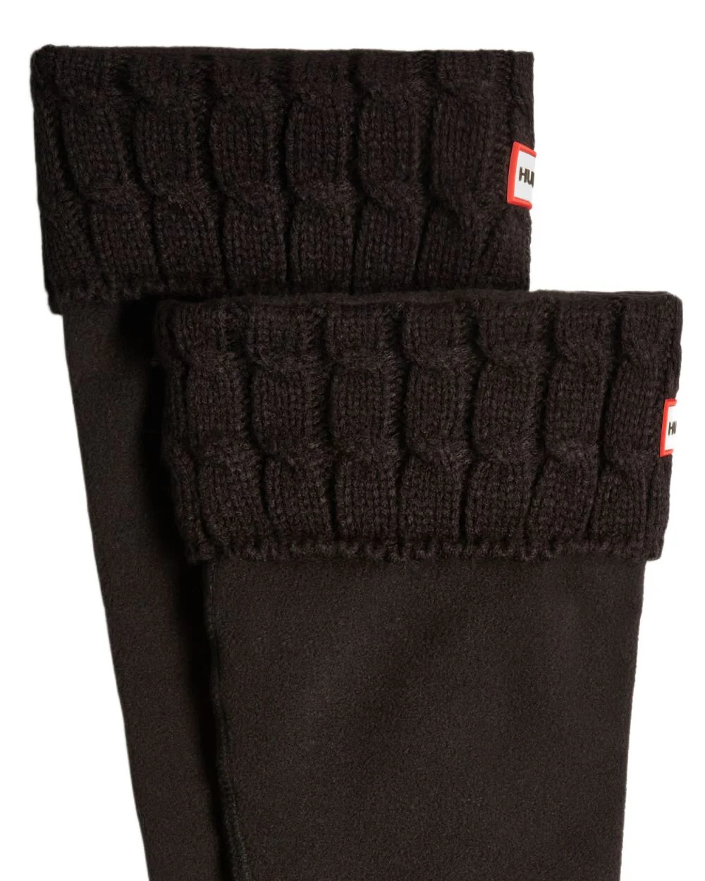 Hunter Recycled 6 Stitch Cable Cuff Tall Boot Socks - Image 3