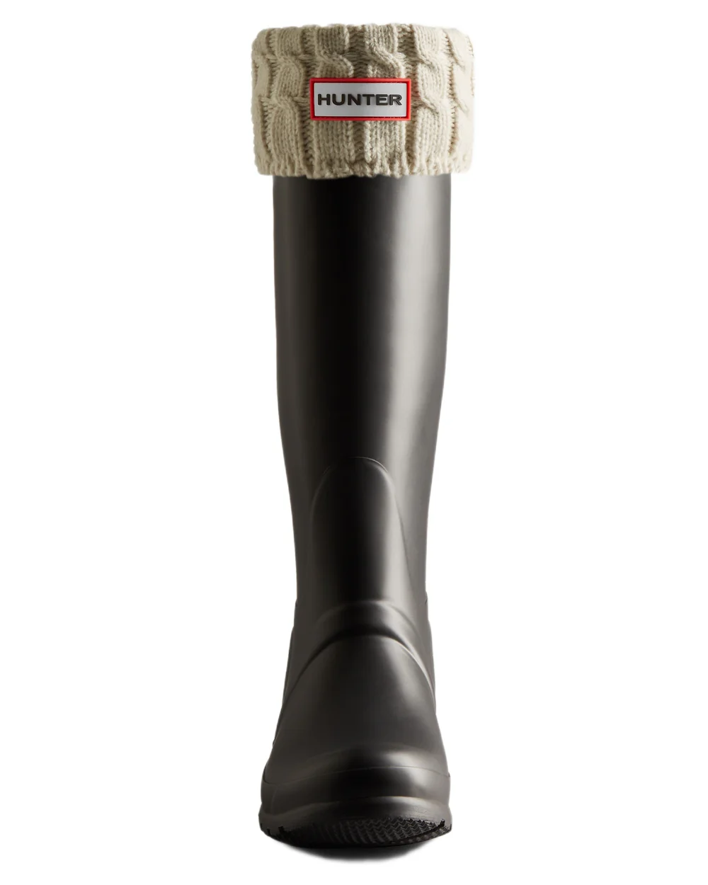 Hunter Recycled 6 Stitch Cable Cuff Tall Boot Socks - Image 5