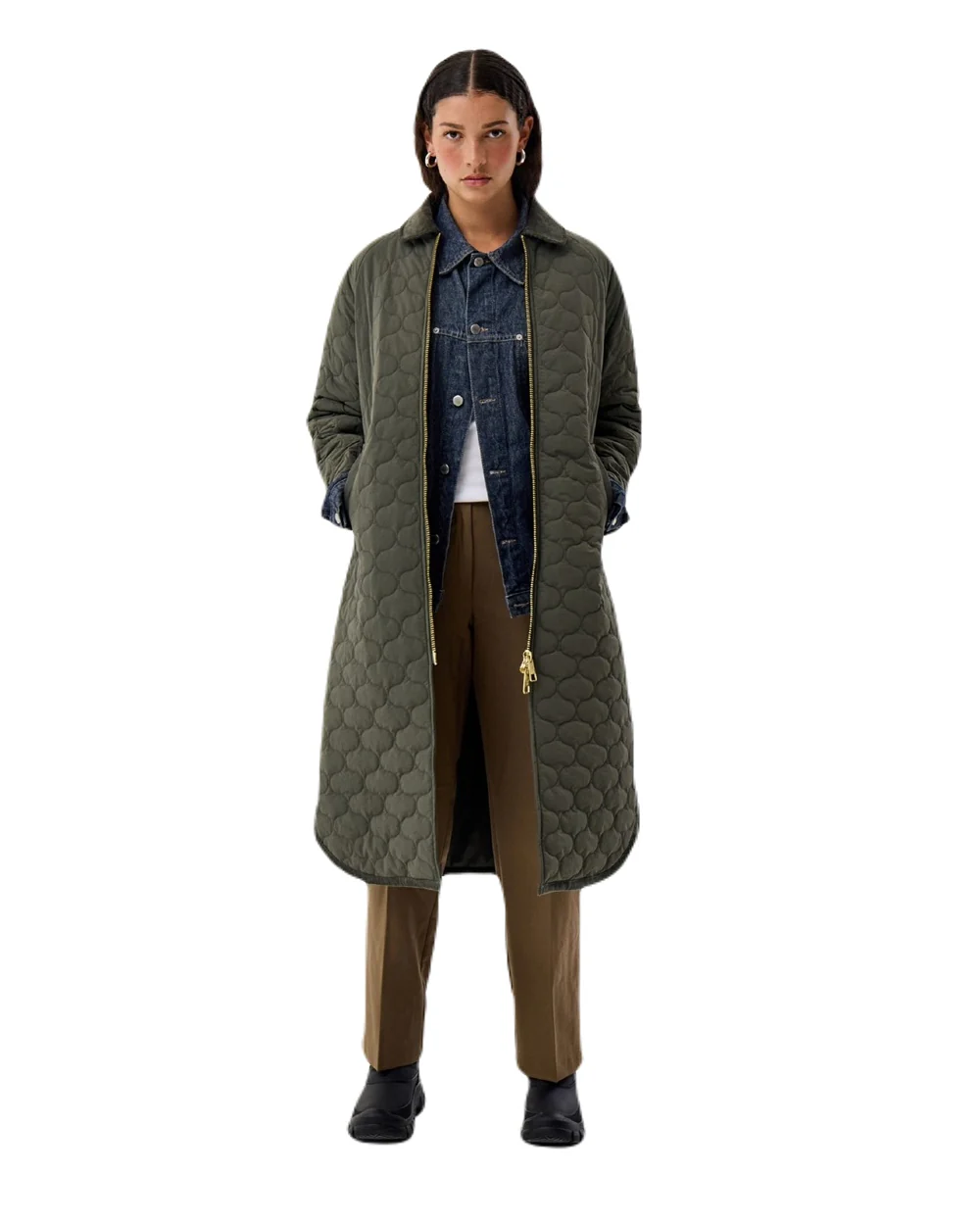 Hunter Womens Fionn Long Quilted Coat - Image 2
