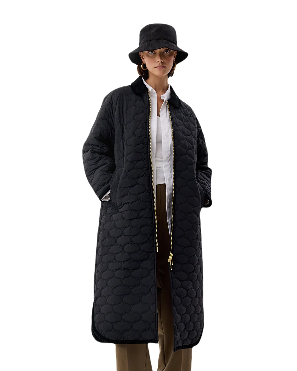 Hunter Womens Fionn Long Quilted Coat - Image 3