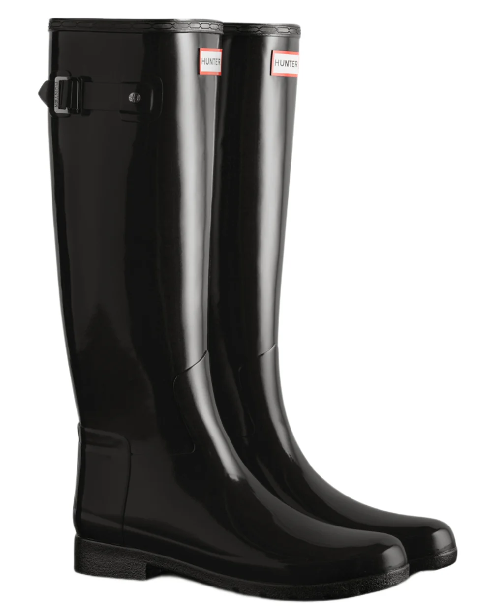 Hunter Womens Refined Slim Fit Tall Gloss Wellingtons - Image 2
