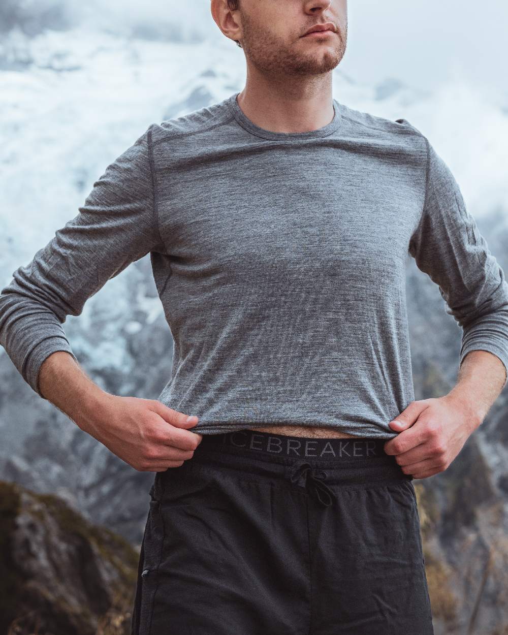 Icebreaker Mens Merino 200 Oasis Crew Thermal Top - Image 14