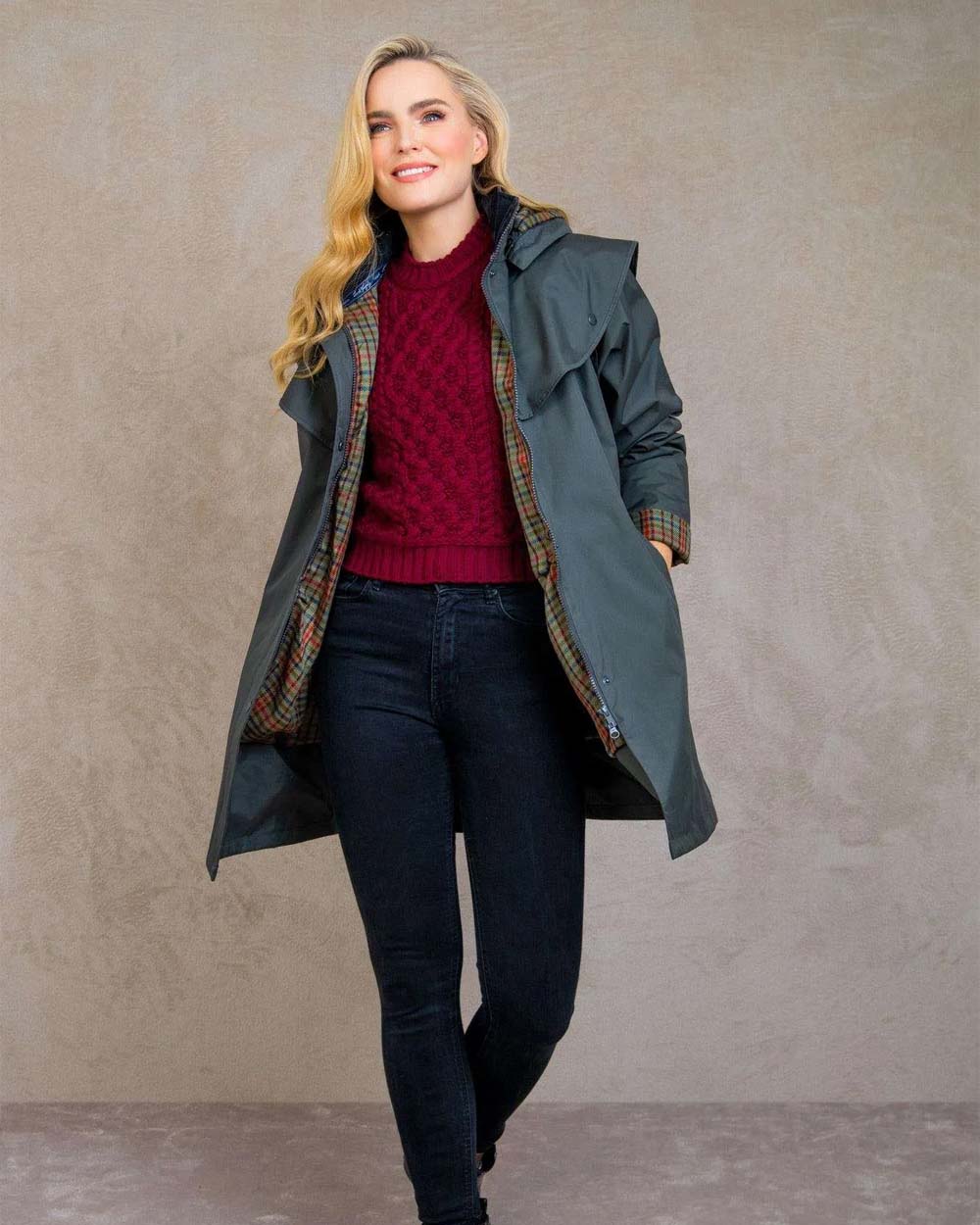 Jack Murphy Cotswold Ladies Waterproof 3/4 Coat - Image 6