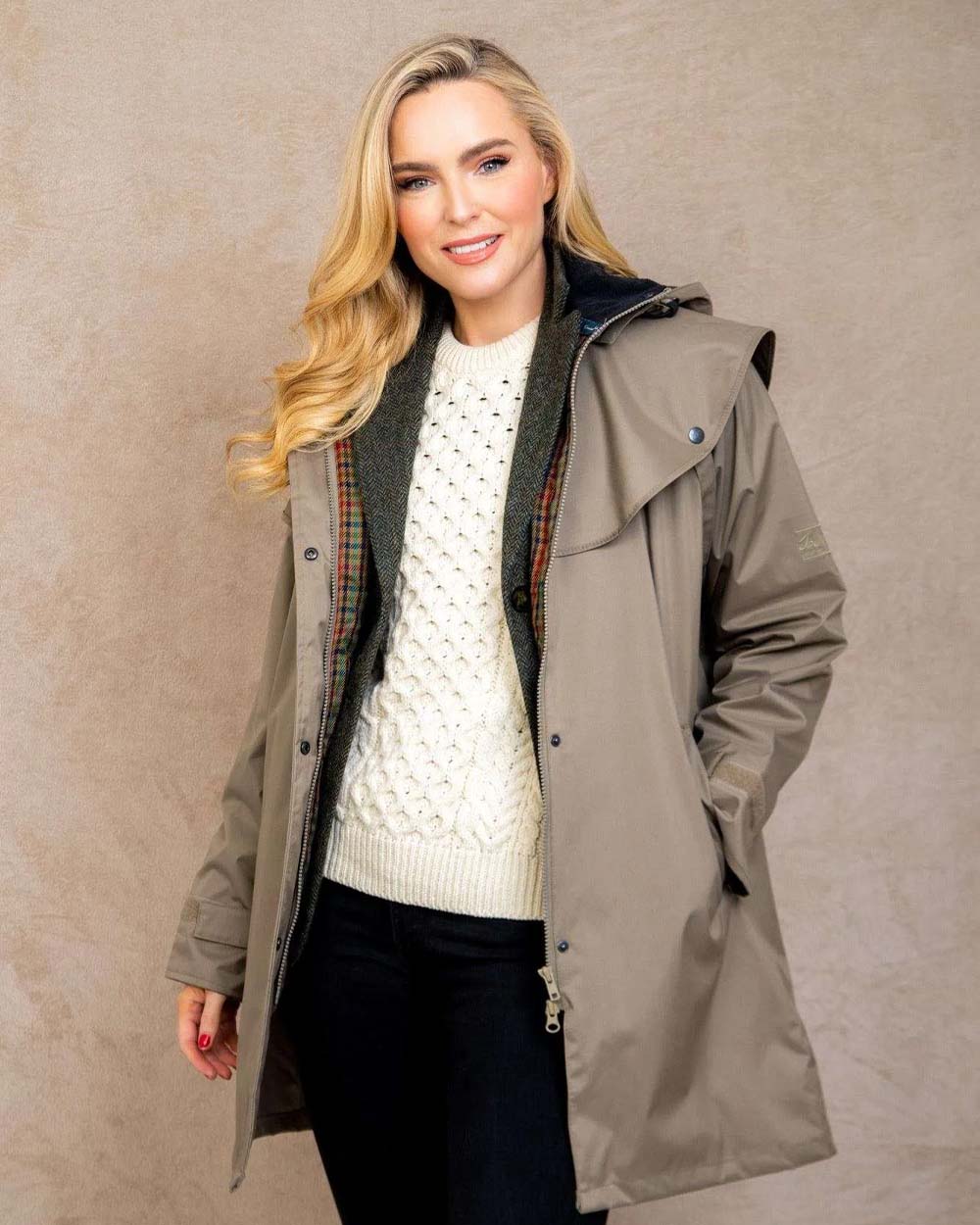 Jack Murphy Cotswold Ladies Waterproof 3/4 Coat - Image 7