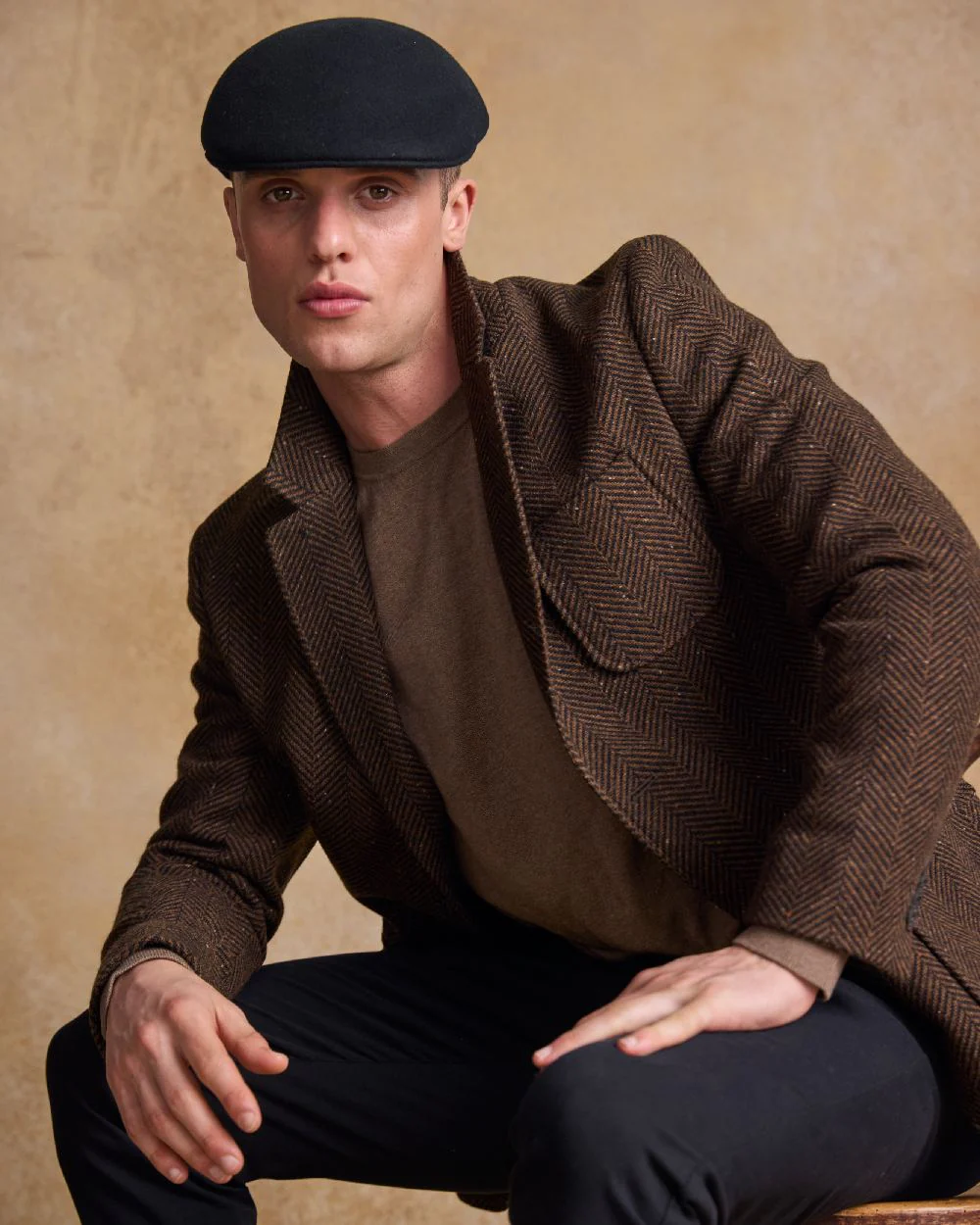 Jack Murphy Mens Galway Felt Flat Cap - Image 4