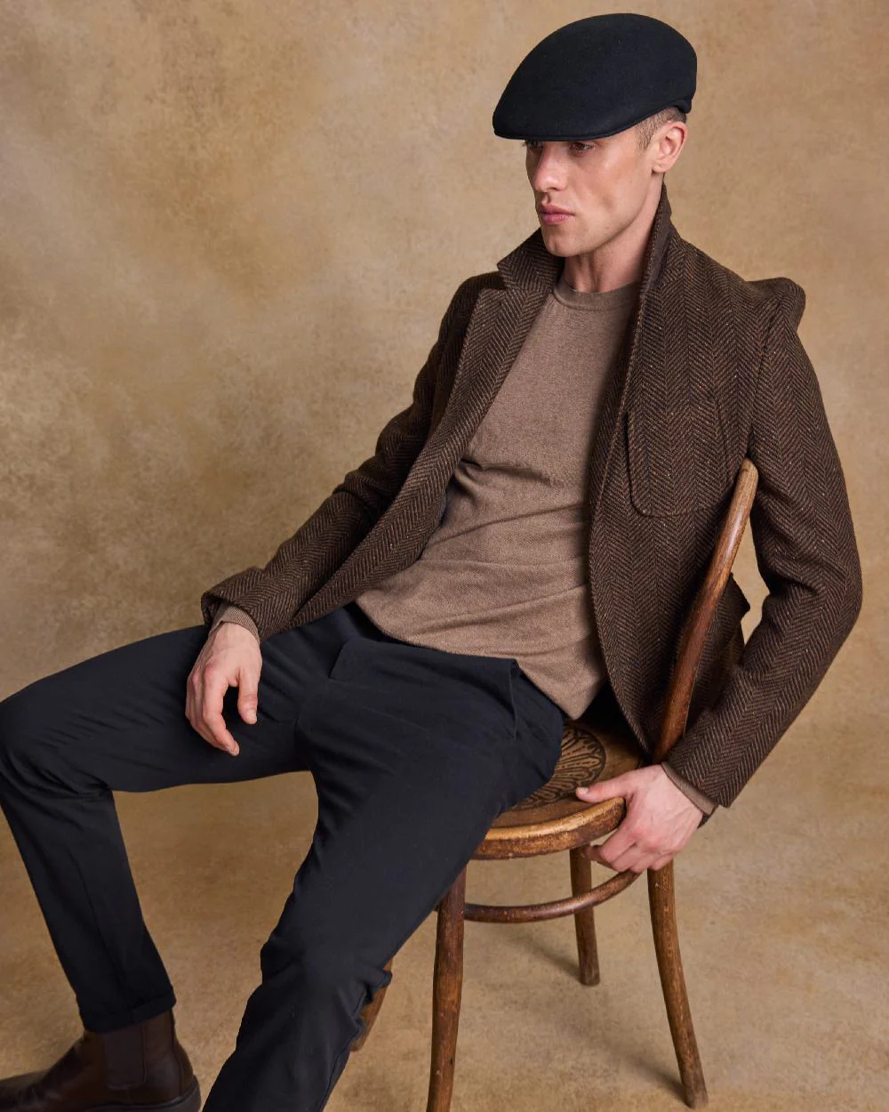Jack Murphy Mens Galway Felt Flat Cap - Image 6
