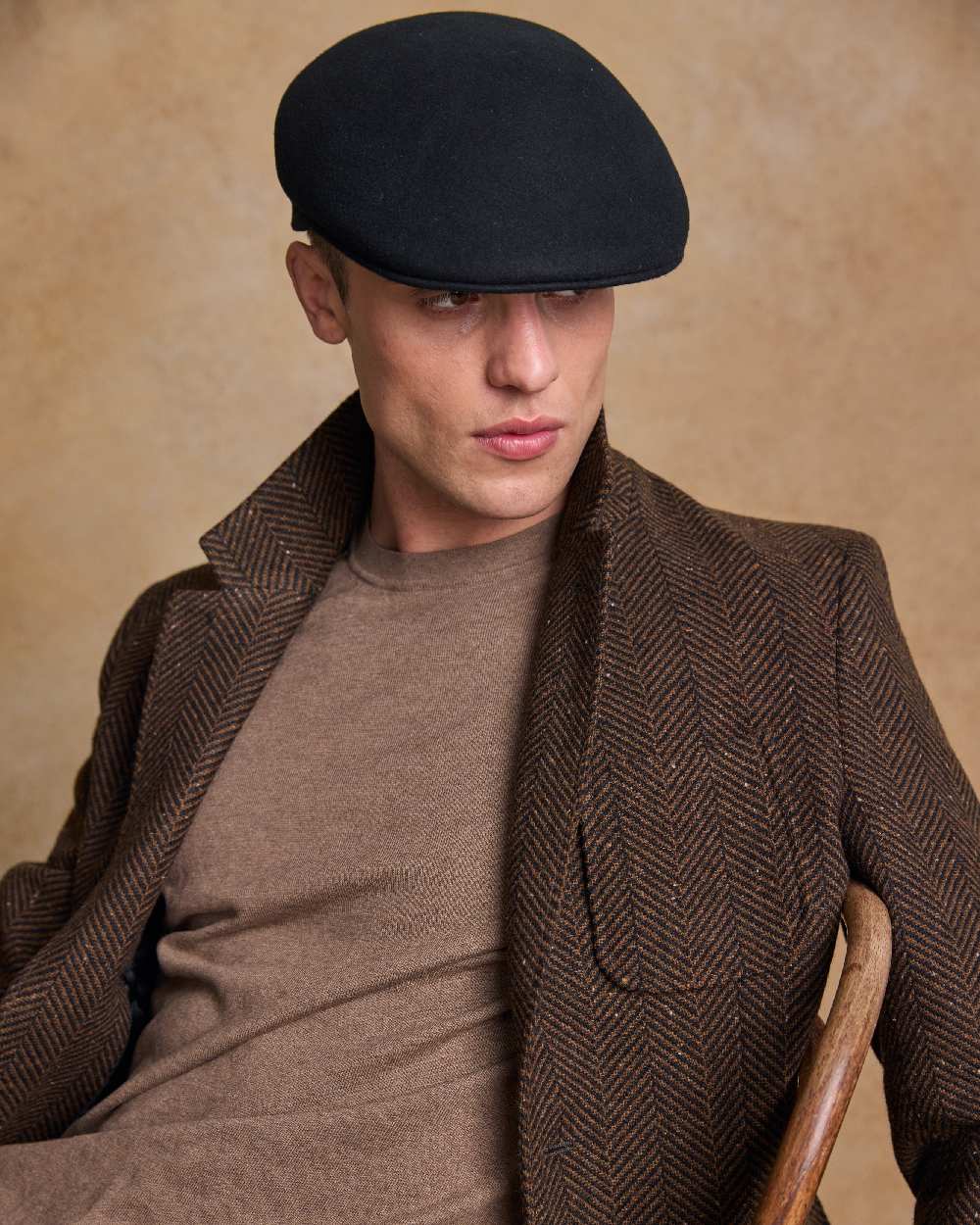 Jack Murphy Mens Galway Felt Flat Cap - Image 7