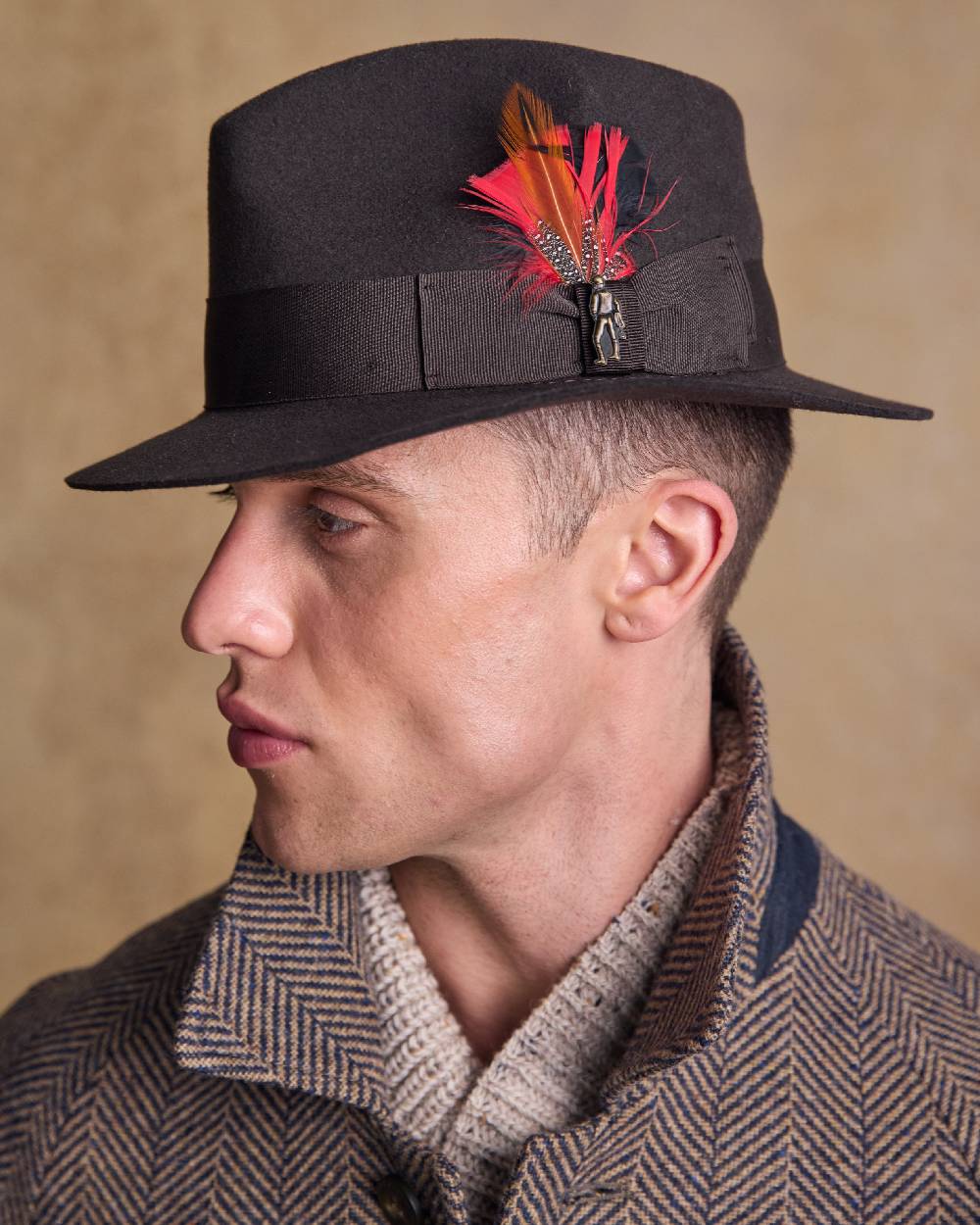 Jack Murphy Mens Kildare Trilby Felt Hat - Image 8