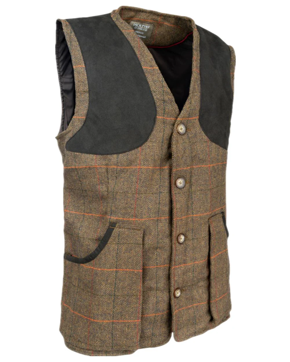 Jack Pyke Mens Tweed Shooting Vest - Image 2