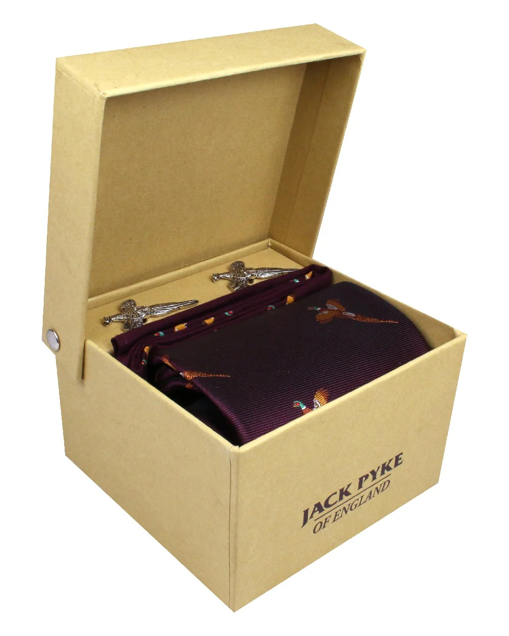 Jack Pyke Tie, Hanky and Cufflinks Gift Set Pheasant - Image 4