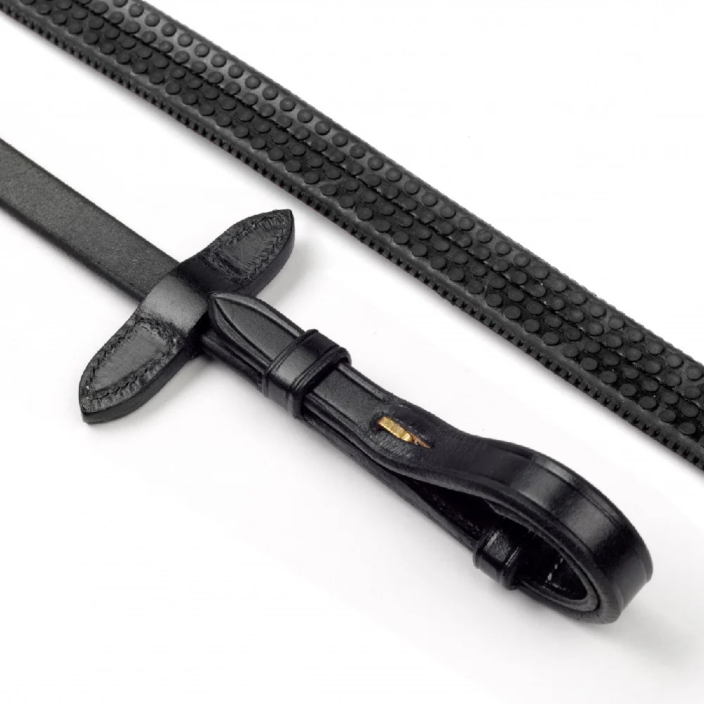 John Whitaker Lynton 5/8" Rubber Reins With Dimpled Grip | Two Colours - Image 2