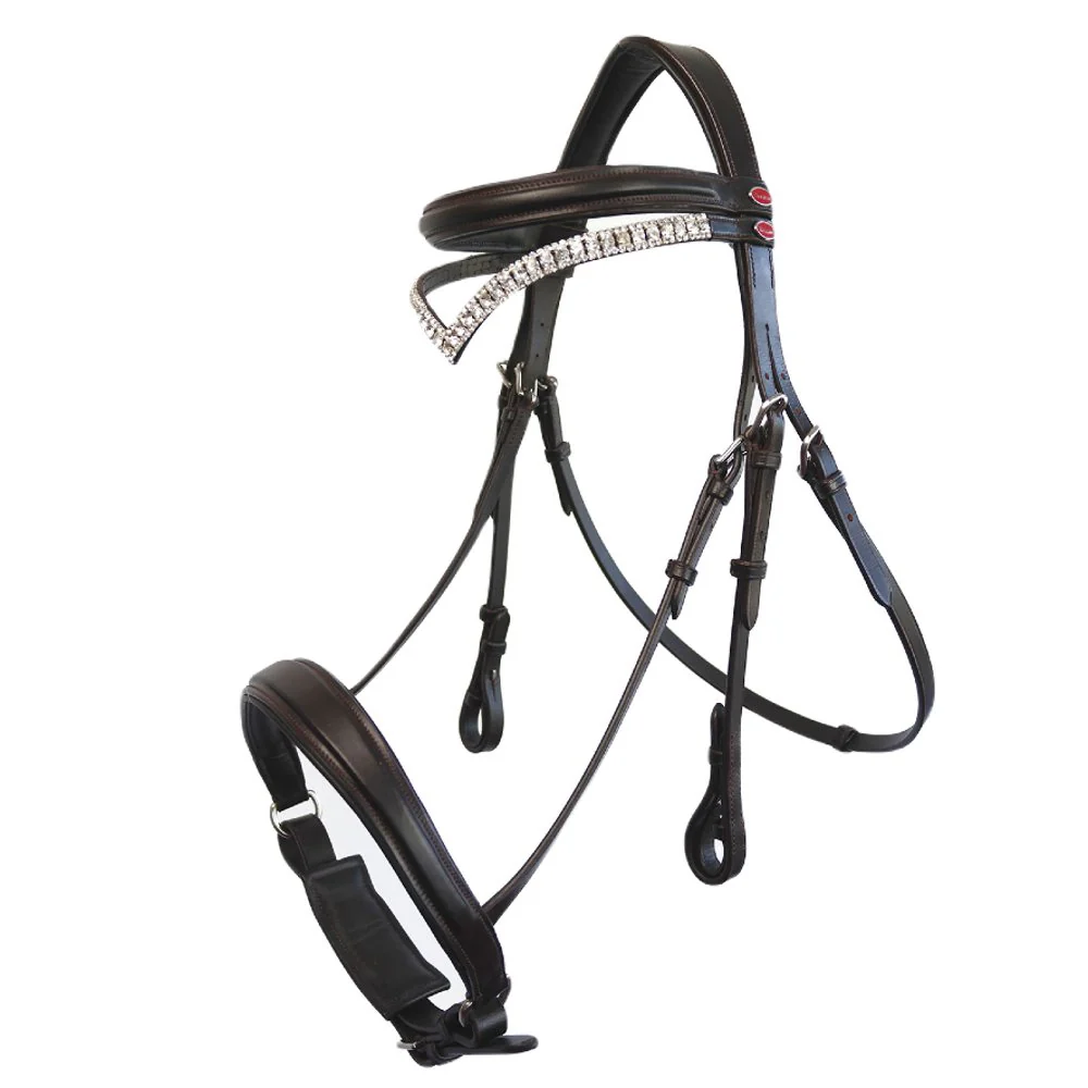 John Whitaker Lynton Snaffle Bridle With 2 Browbands - Image 3