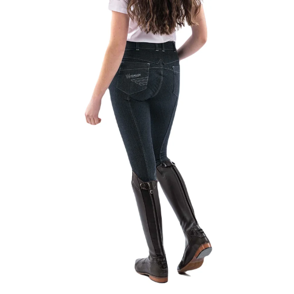 John Whitaker Rawdon Denim Effect Ladies Breeches - Image 3