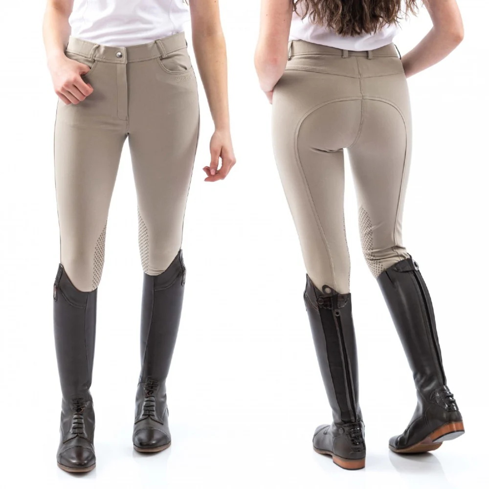 John Whitaker Womens Clayton Breeches with Silicone Grip Knee Patches | Seven Colours - Image 3