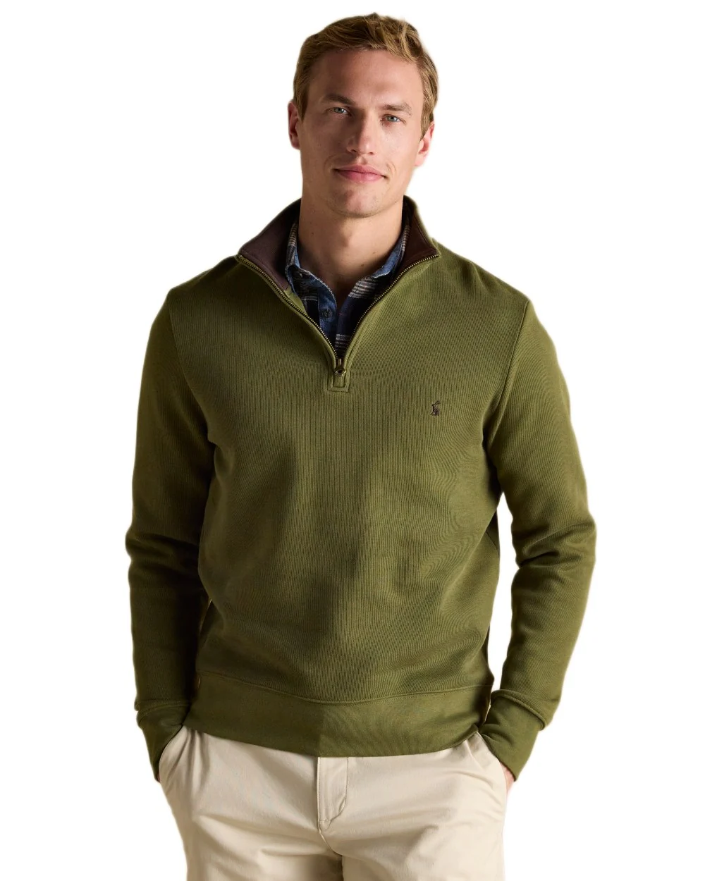 Joules Alistair Quarter Zip Cotton Sweatshirt - Image 4