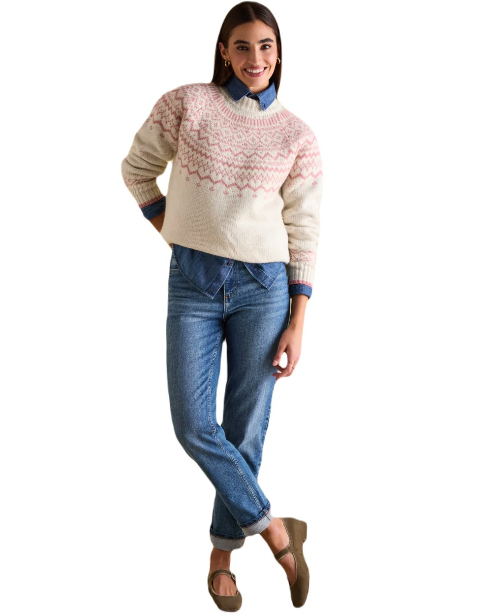 Joules Charlotte Crew Neck Fair Isle Jumper - Image 3