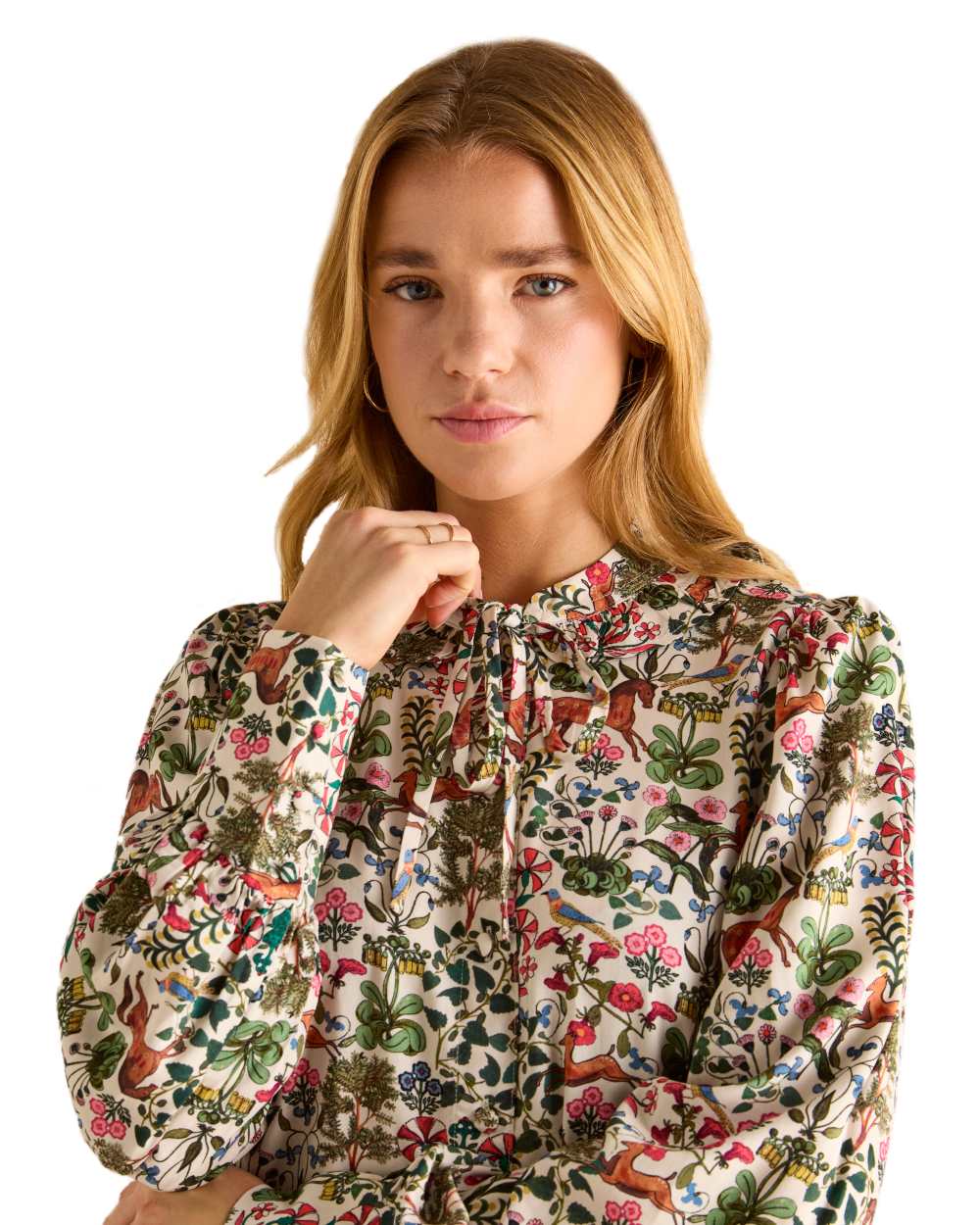 Joules Harper Pussybow Tie Blouse - Image 8
