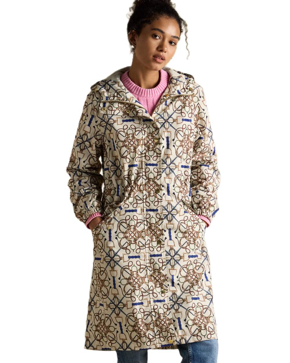 Joules Holkham Waterproof Packable Raincoat With Hood - Image 58