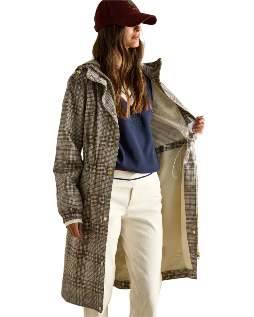 Joules Holkham Waterproof Packable Raincoat With Hood - Image 8