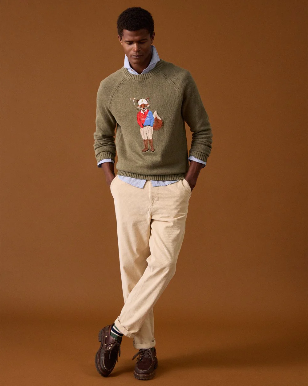 Joules Mens Jonty Intarsia Crew Knit Jumper - Image 12
