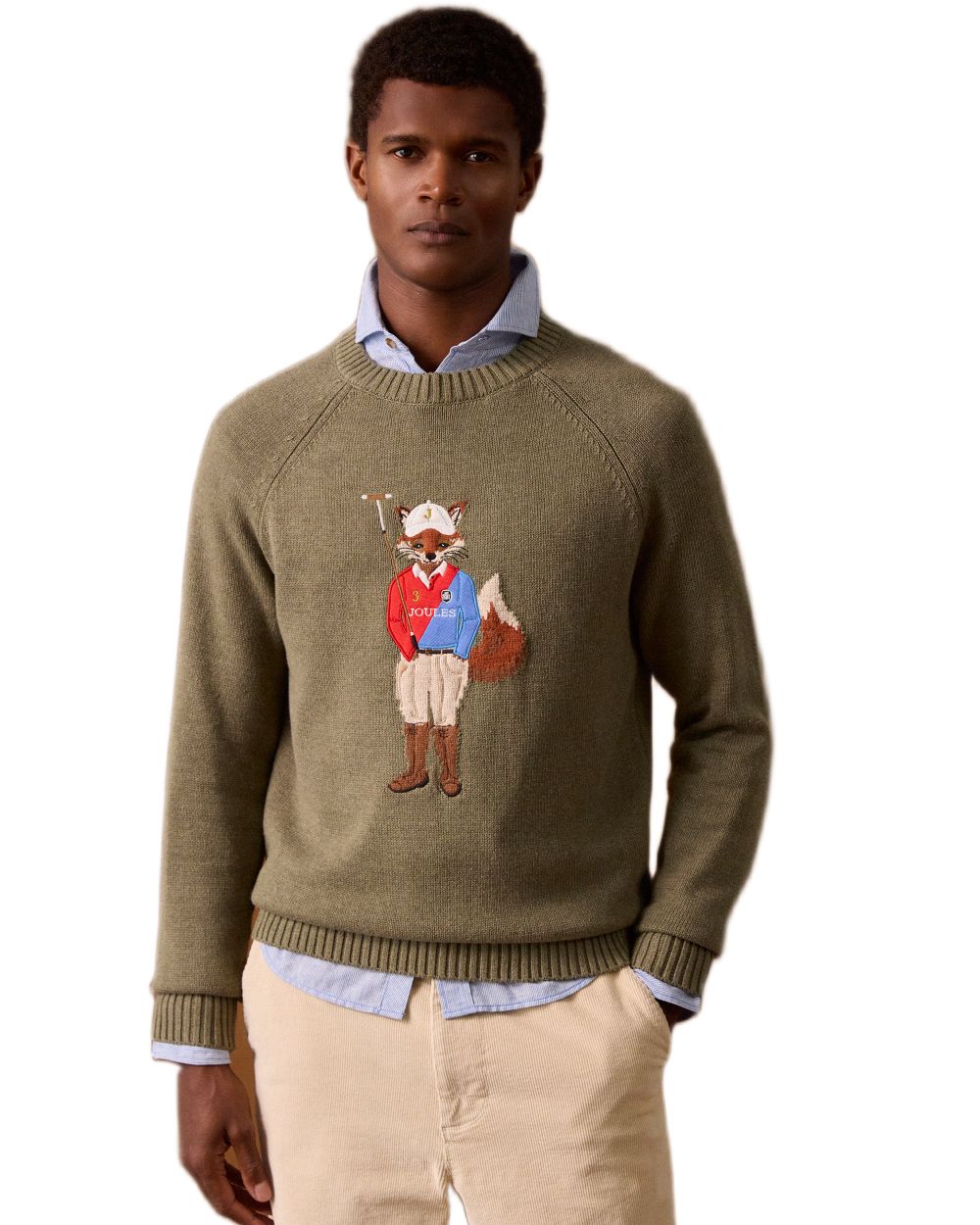 Joules Mens Jonty Intarsia Crew Knit Jumper - Image 13