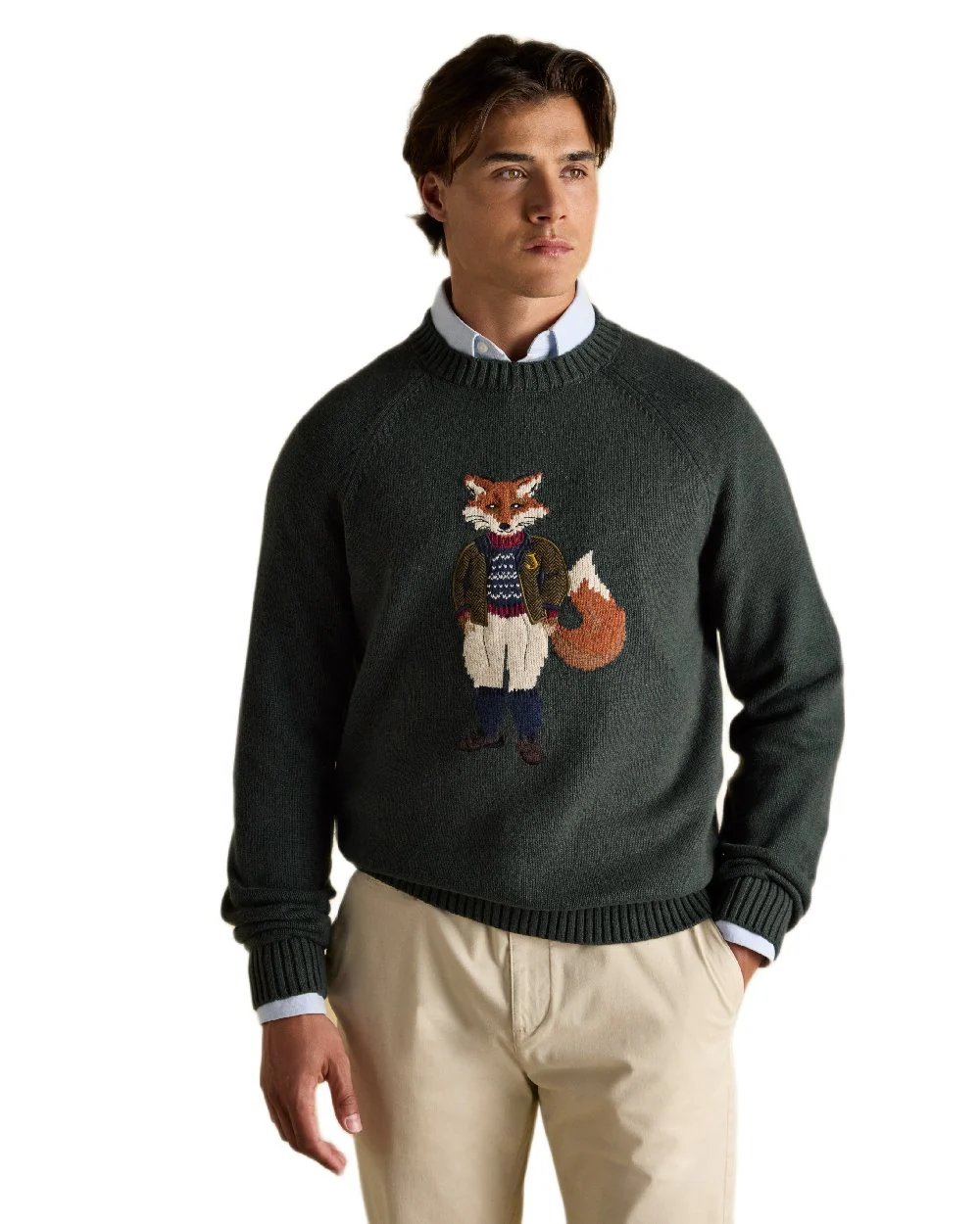 Joules Mens Jonty Intarsia Crew Knit Jumper - Image 4