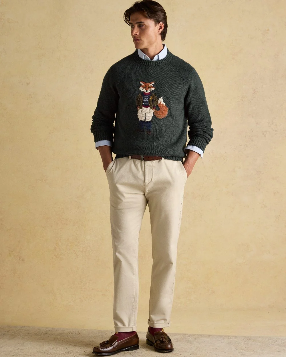 Joules Mens Jonty Intarsia Crew Knit Jumper - Image 9
