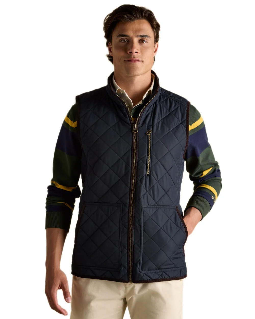 Joules Mens Maynard Diamond Quilted Gilet - Image 11
